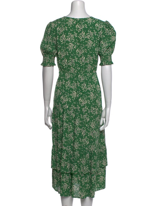 BA&SH Floral Print Midi Length Dress