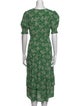BA&SH Floral Print Midi Length Dress