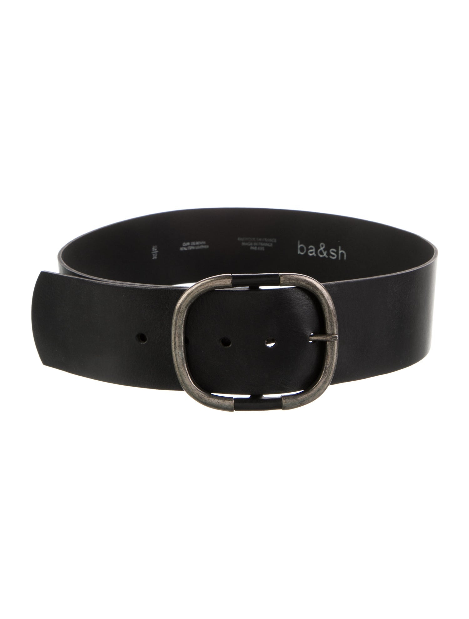 BA&SH Wide Leather Waist Belt