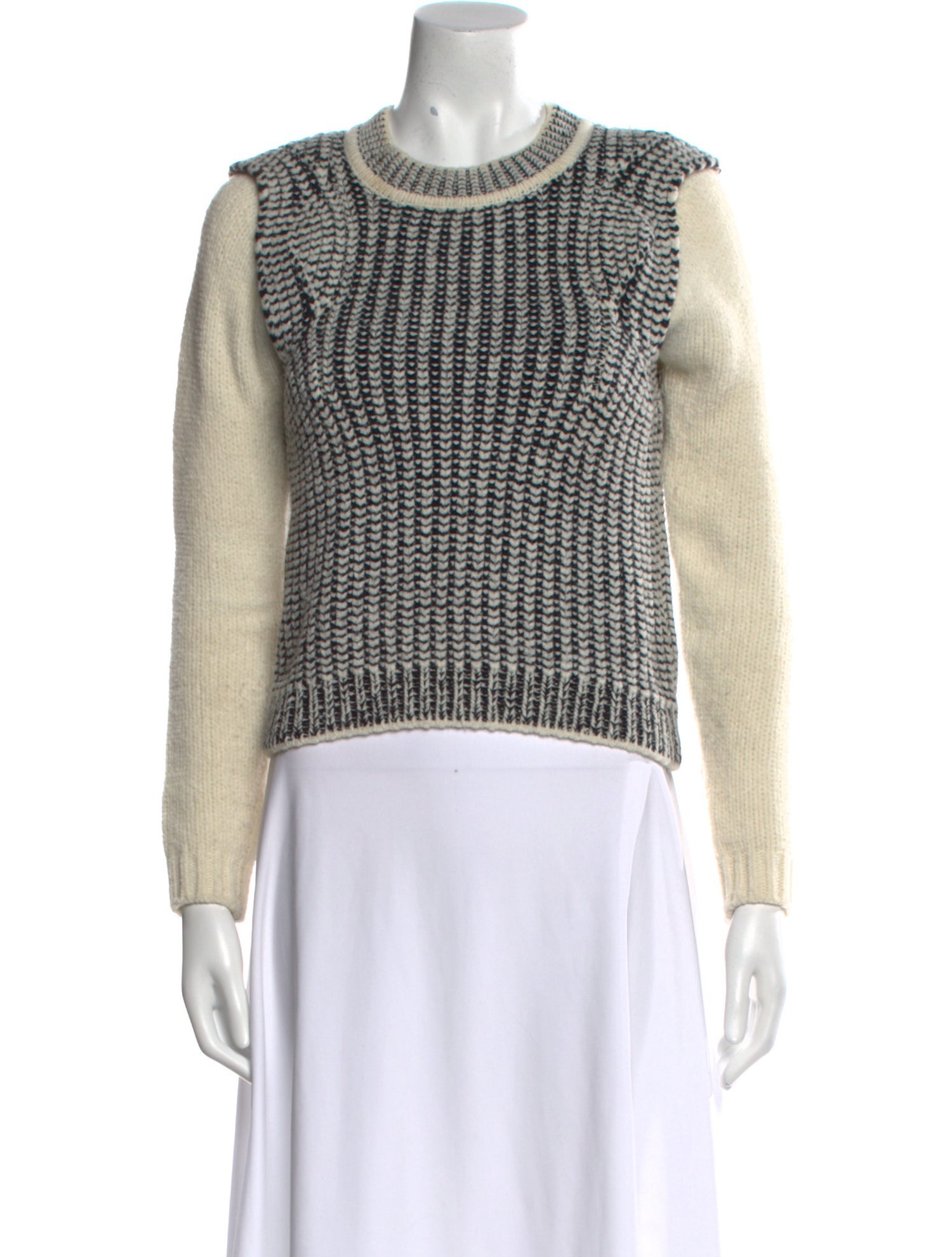 BA&SH Wool Colorblock Pattern Sweater
