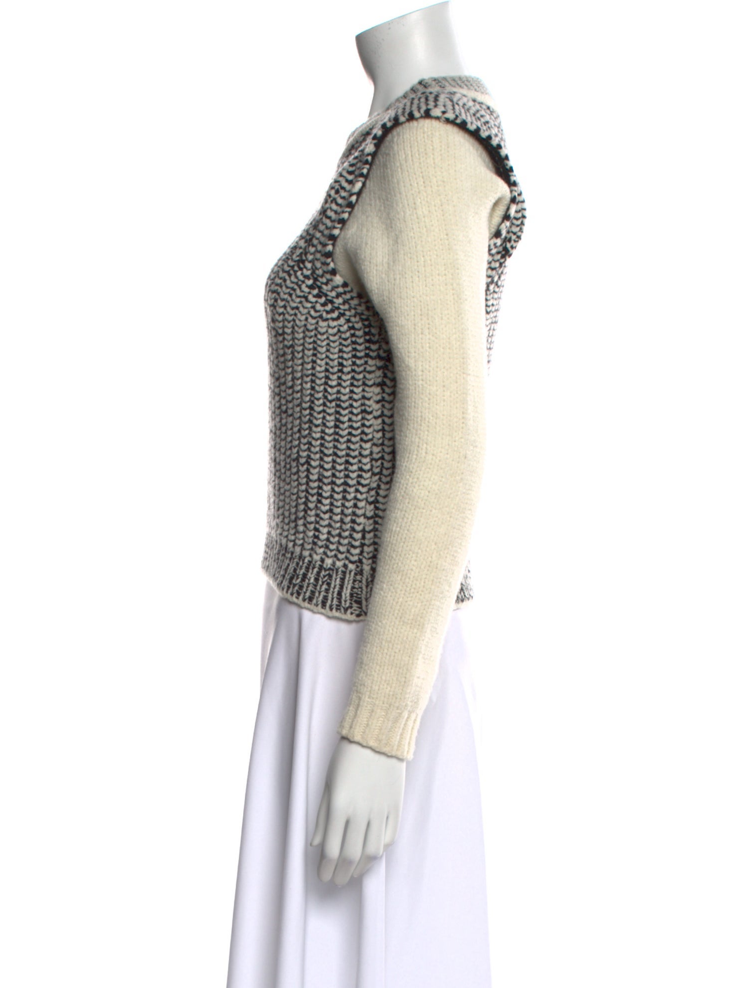 BA&SH Wool Colorblock Pattern Sweater