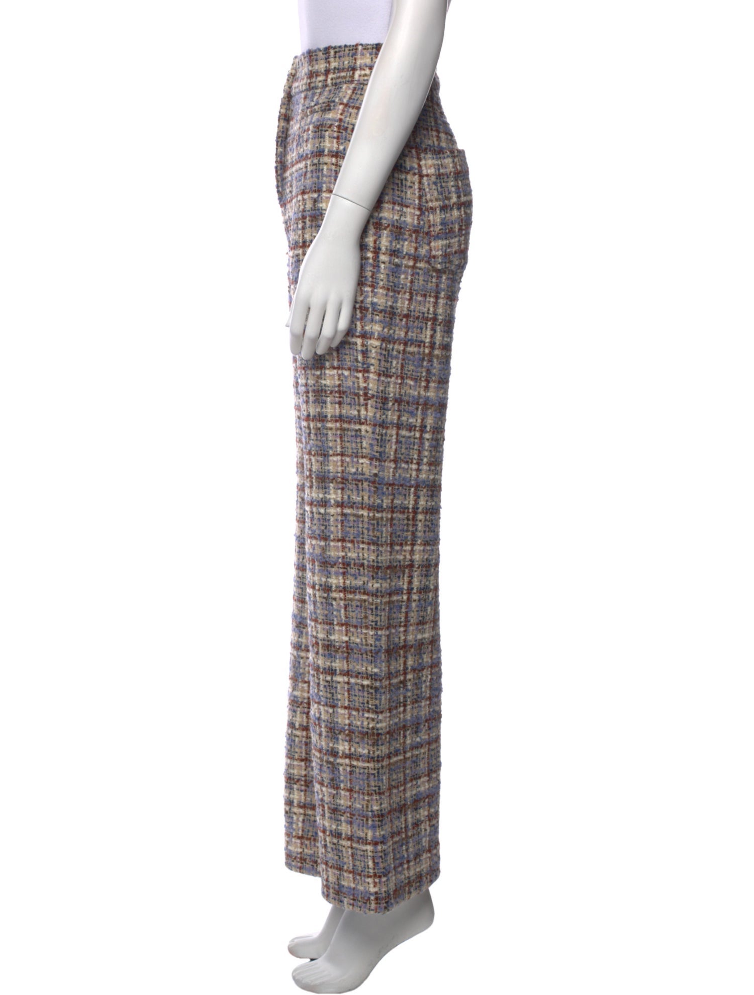 BA&SH Plaid Print Wide Leg Pants w/ Tags