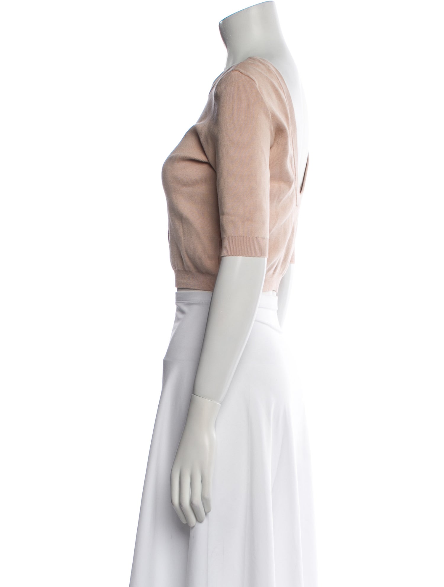 BA&SH Bateau Neckline Short Sleeve Crop Top