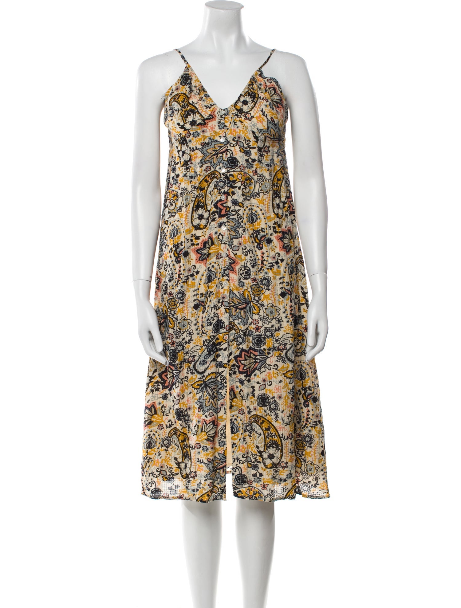 BA&SH Printed Midi Length Dress