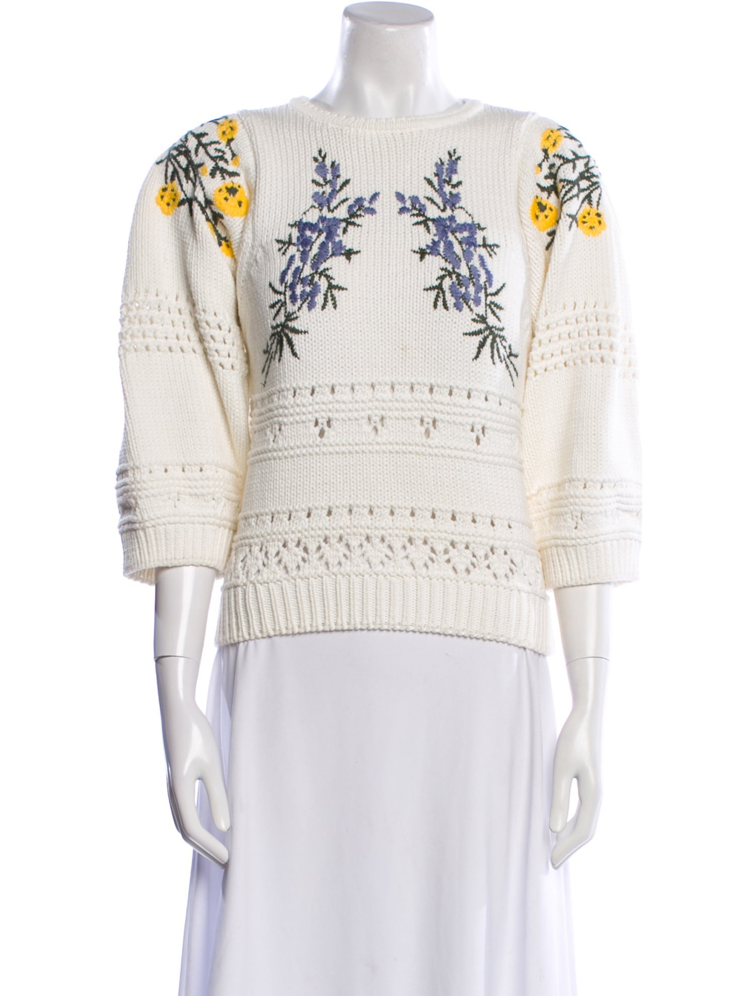 BA&SH Printed Scoop Neck Sweater