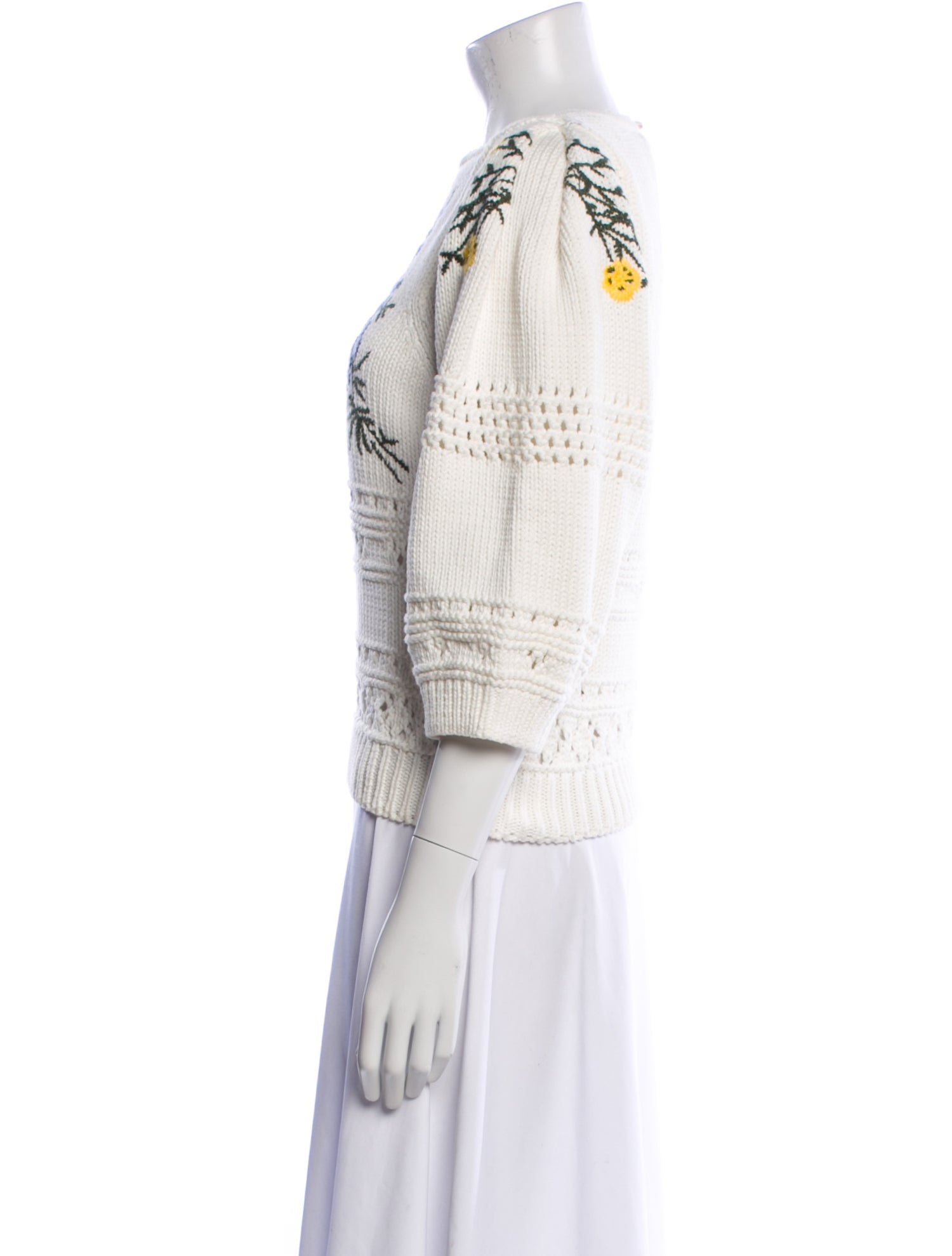 BA&SH Printed Scoop Neck Sweater