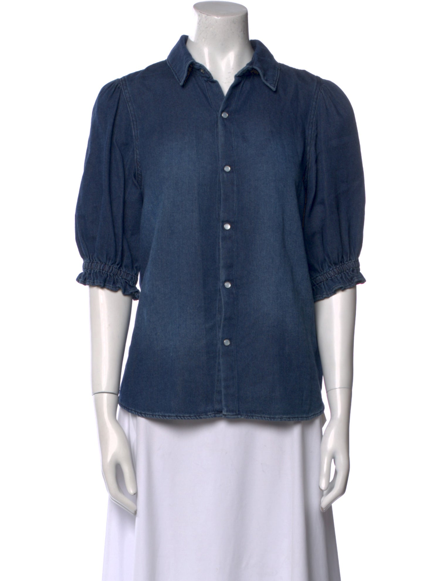 BA&SH Three-Quarter Sleeve Button-Up Top