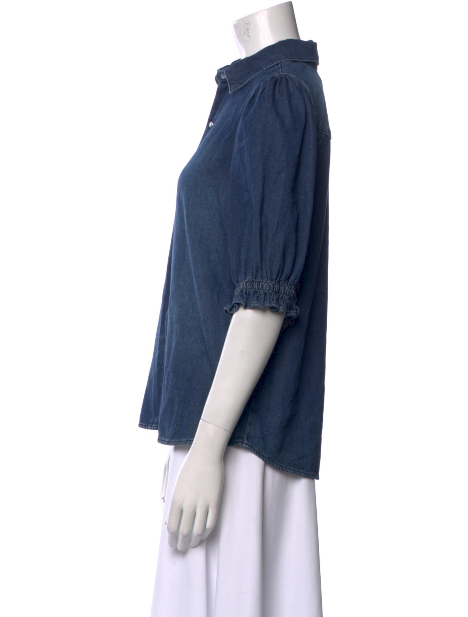 BA&SH Three-Quarter Sleeve Button-Up Top