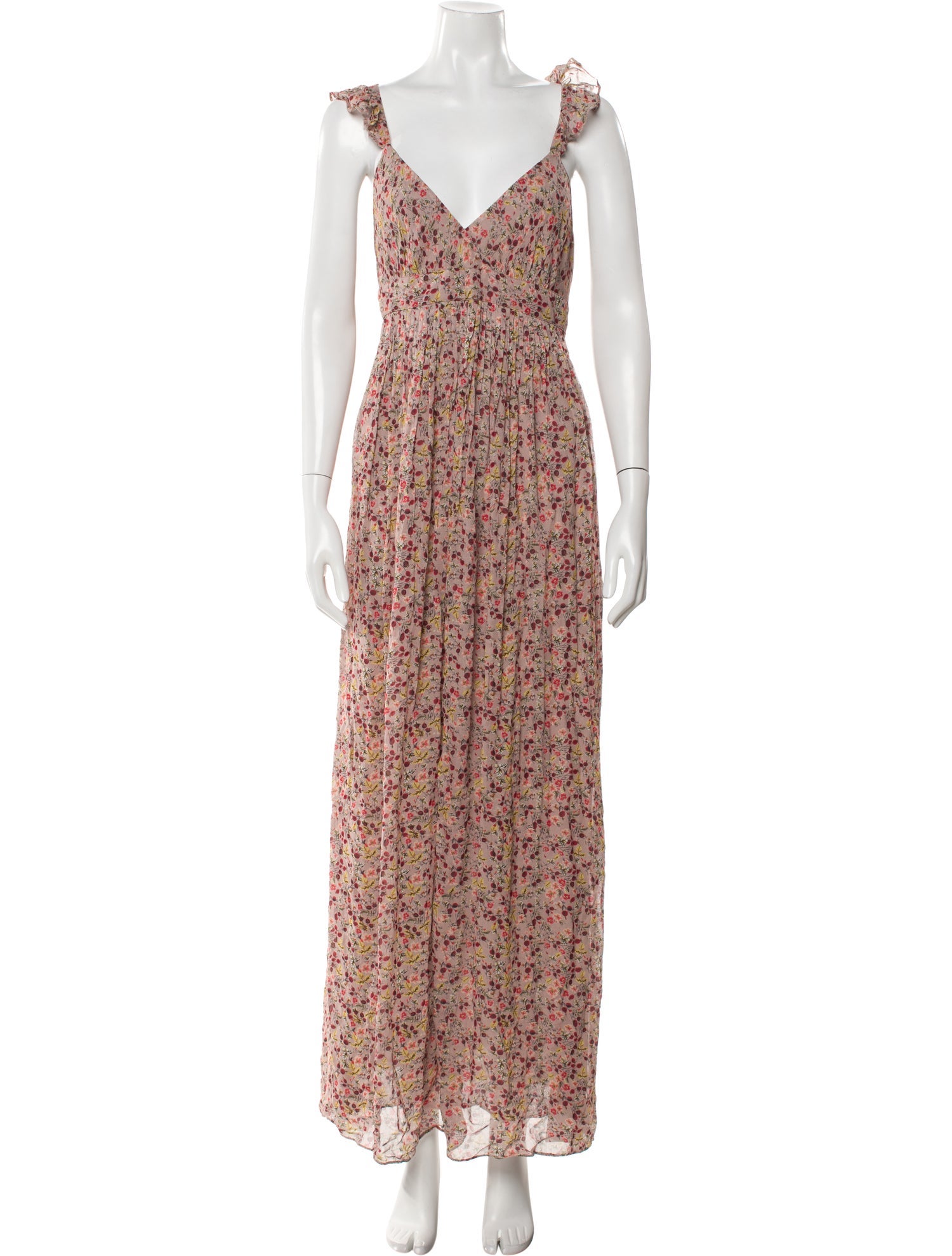 BA&SH Floral Print Long Dress w/ Tags