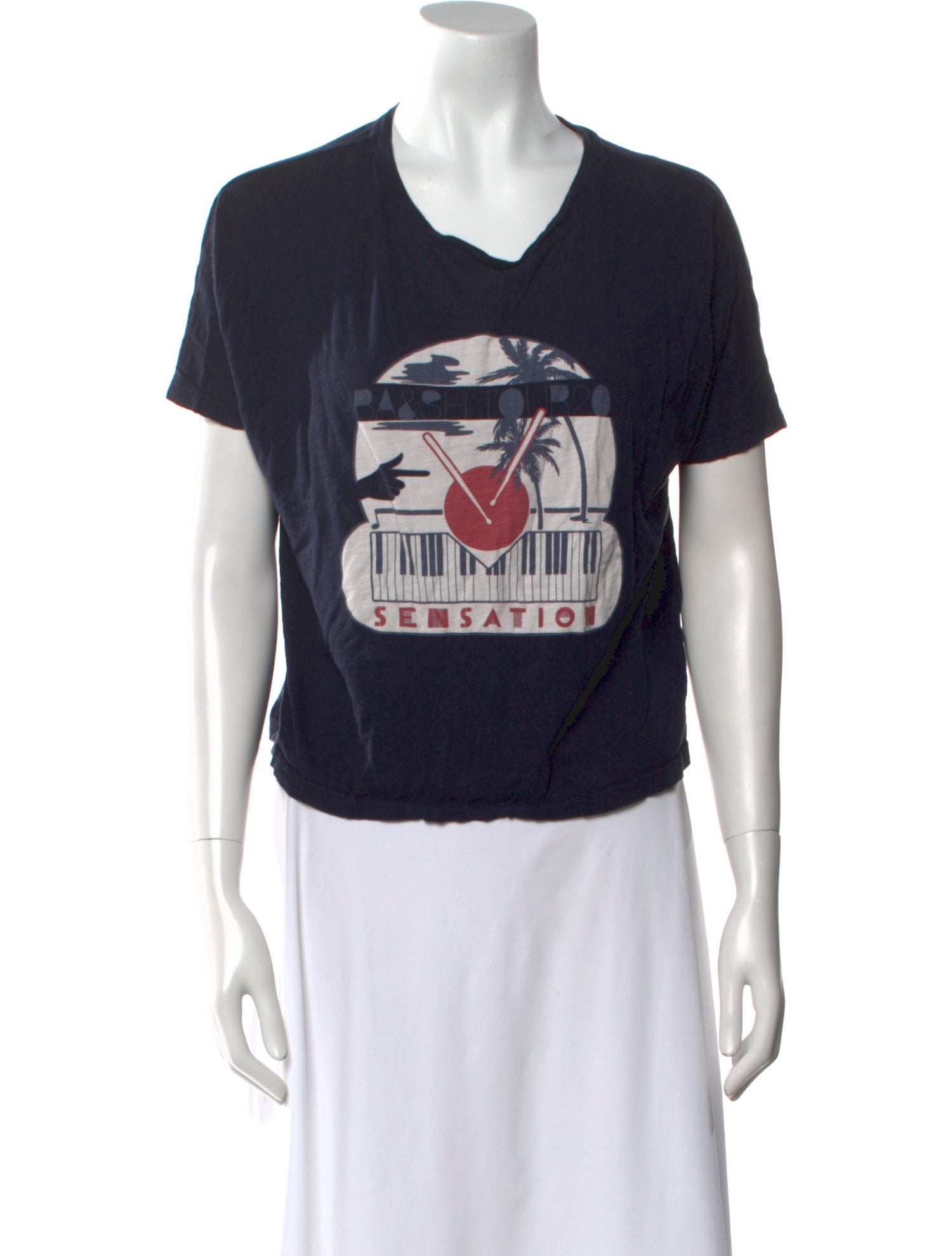 BA&SH Graphic Print Crew Neck T-Shirt