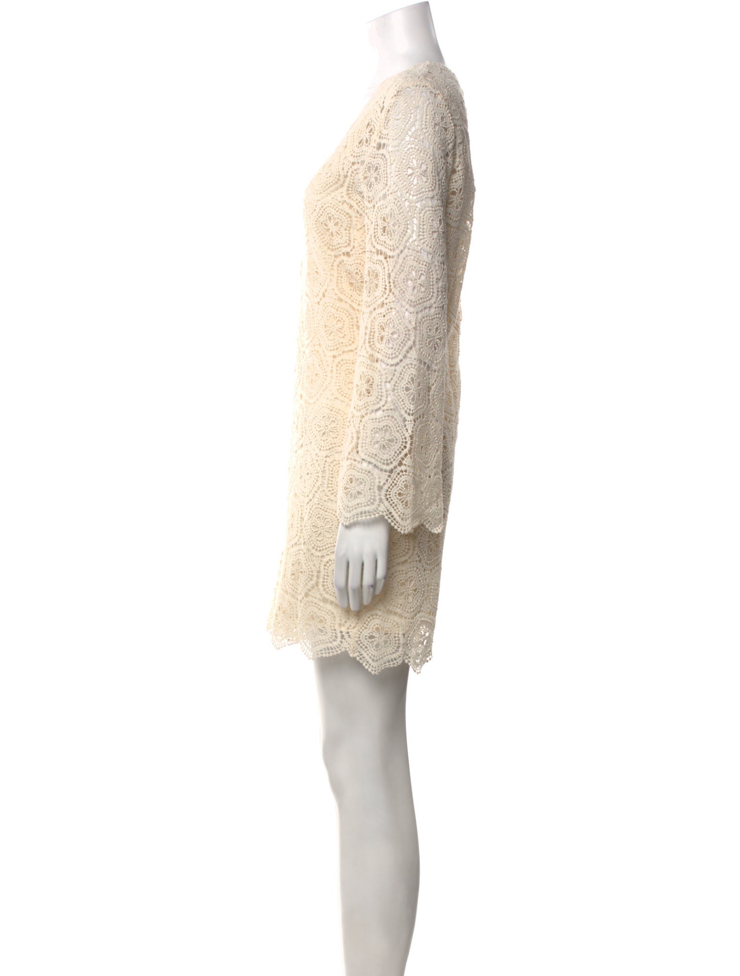 BA&SH Lace Pattern V-Neck Romper