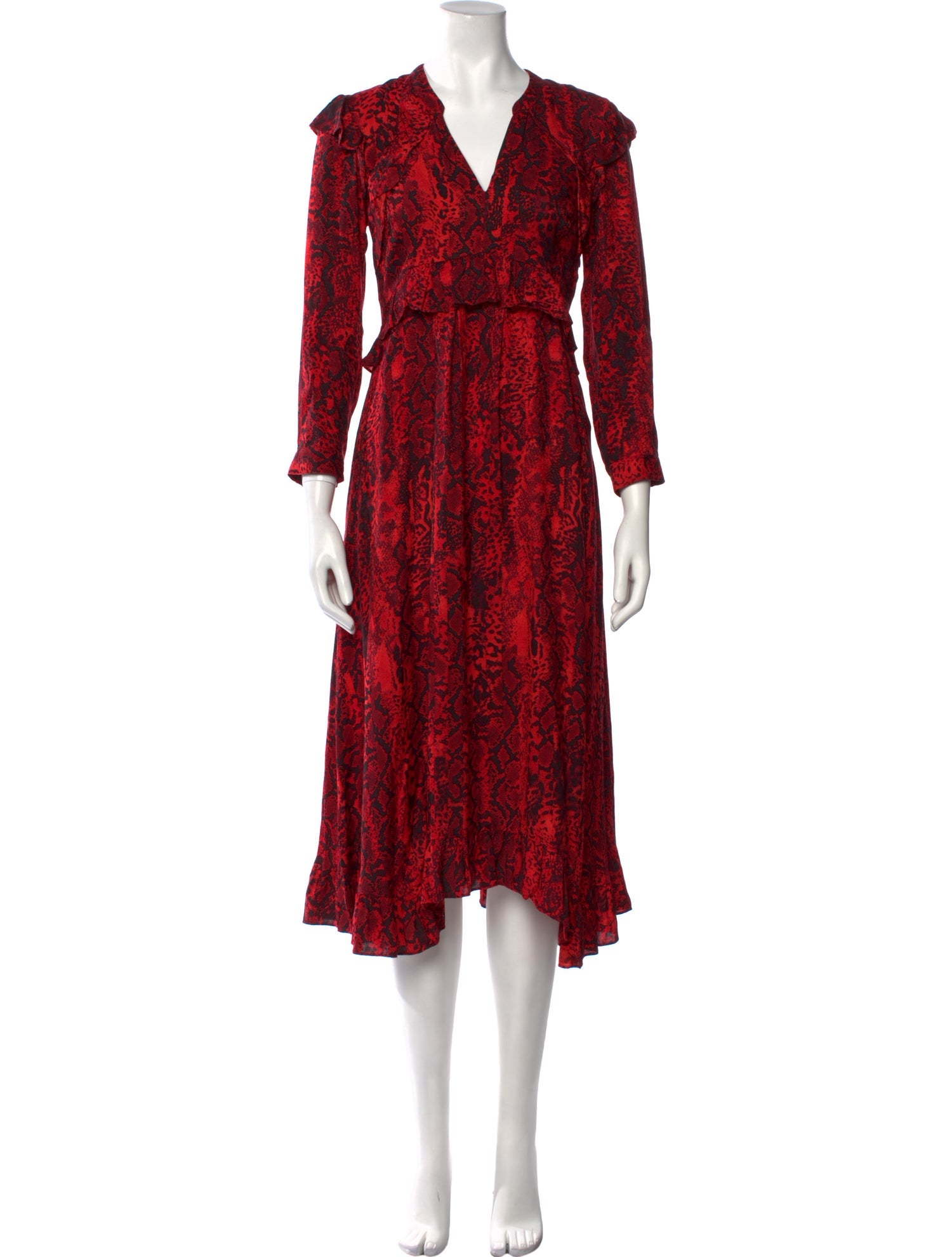 BA&SH Floral Print Knee-Length Dress