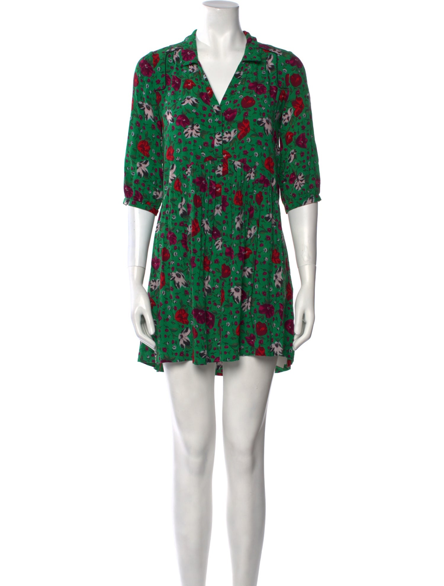 BA&SH Floral Print Mini Dress