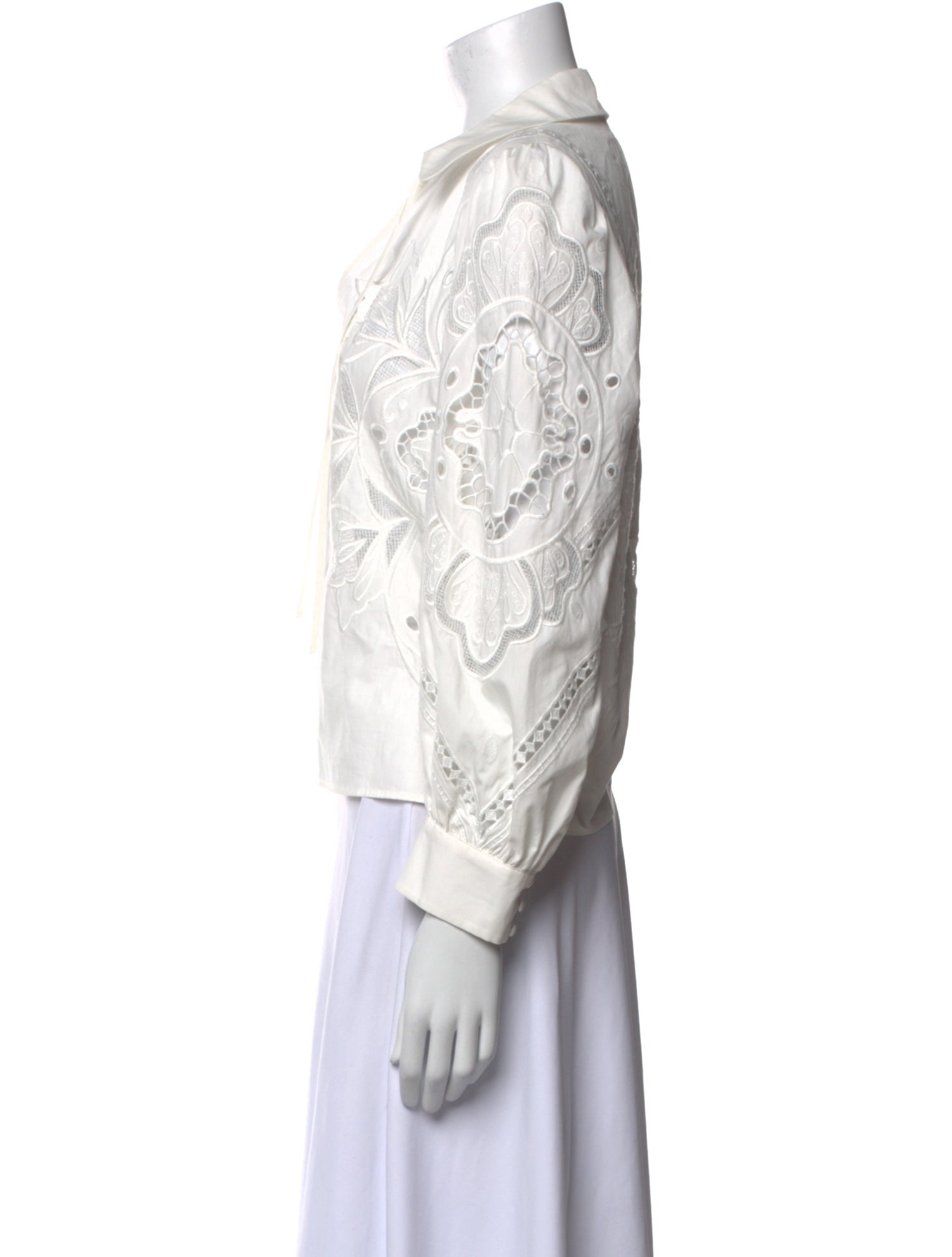 BA&SH V-Neck Long Sleeve Button-Up Top