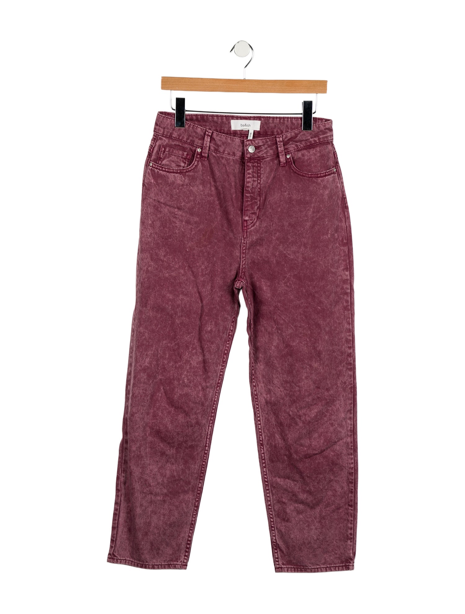 BA&SH High-Rise Straight Leg Jeans