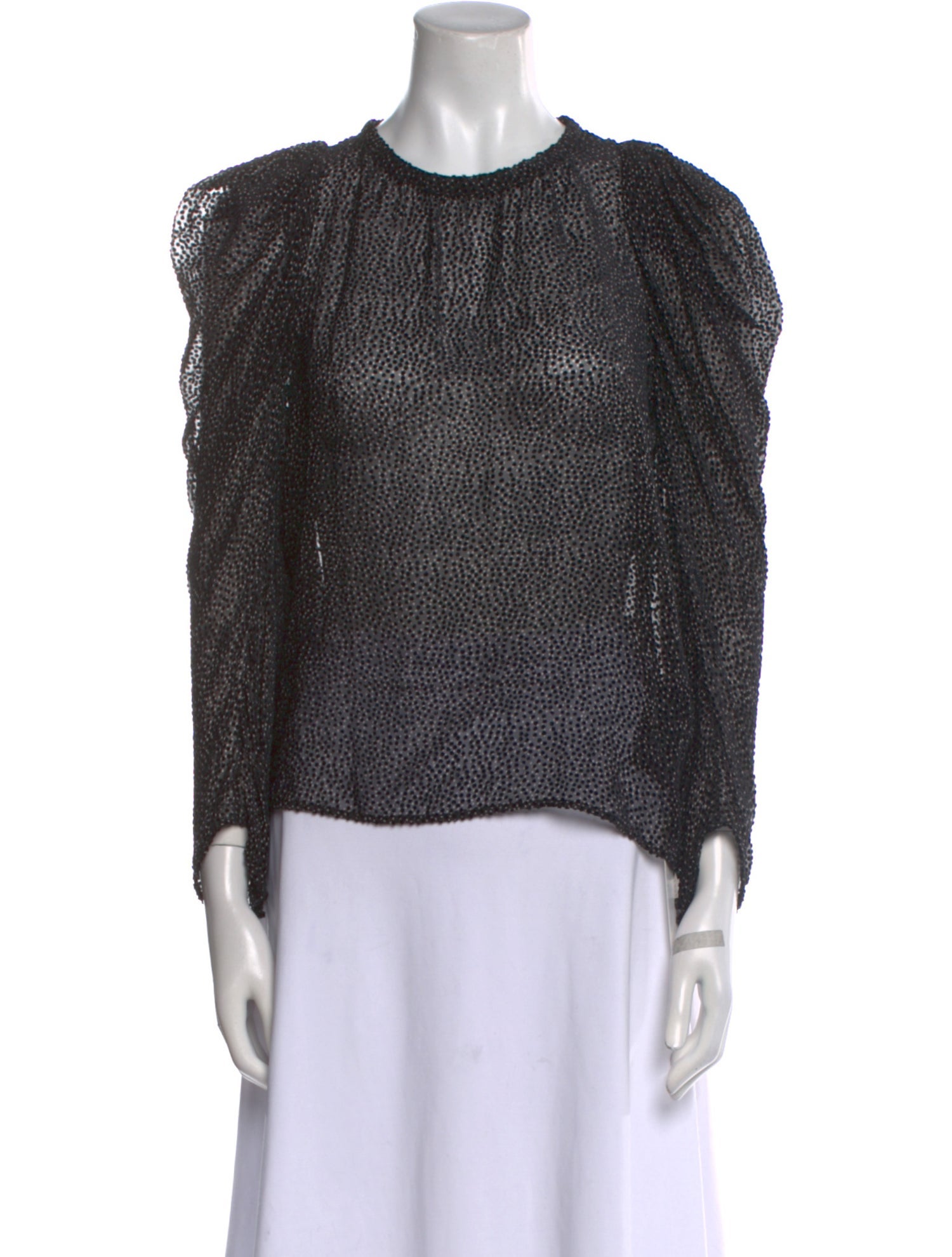 BA&SH Printed Crew Neck Blouse