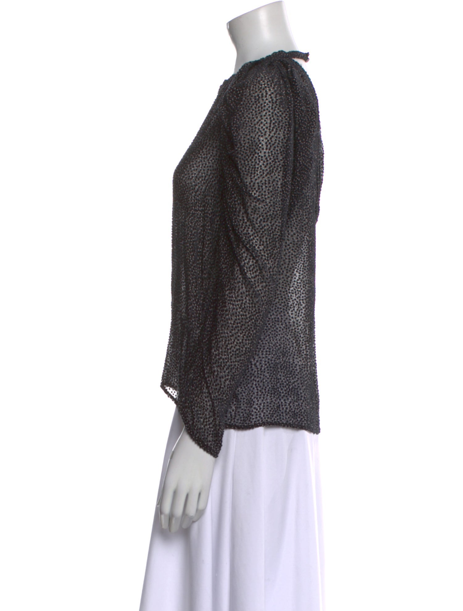 BA&SH Printed Crew Neck Blouse