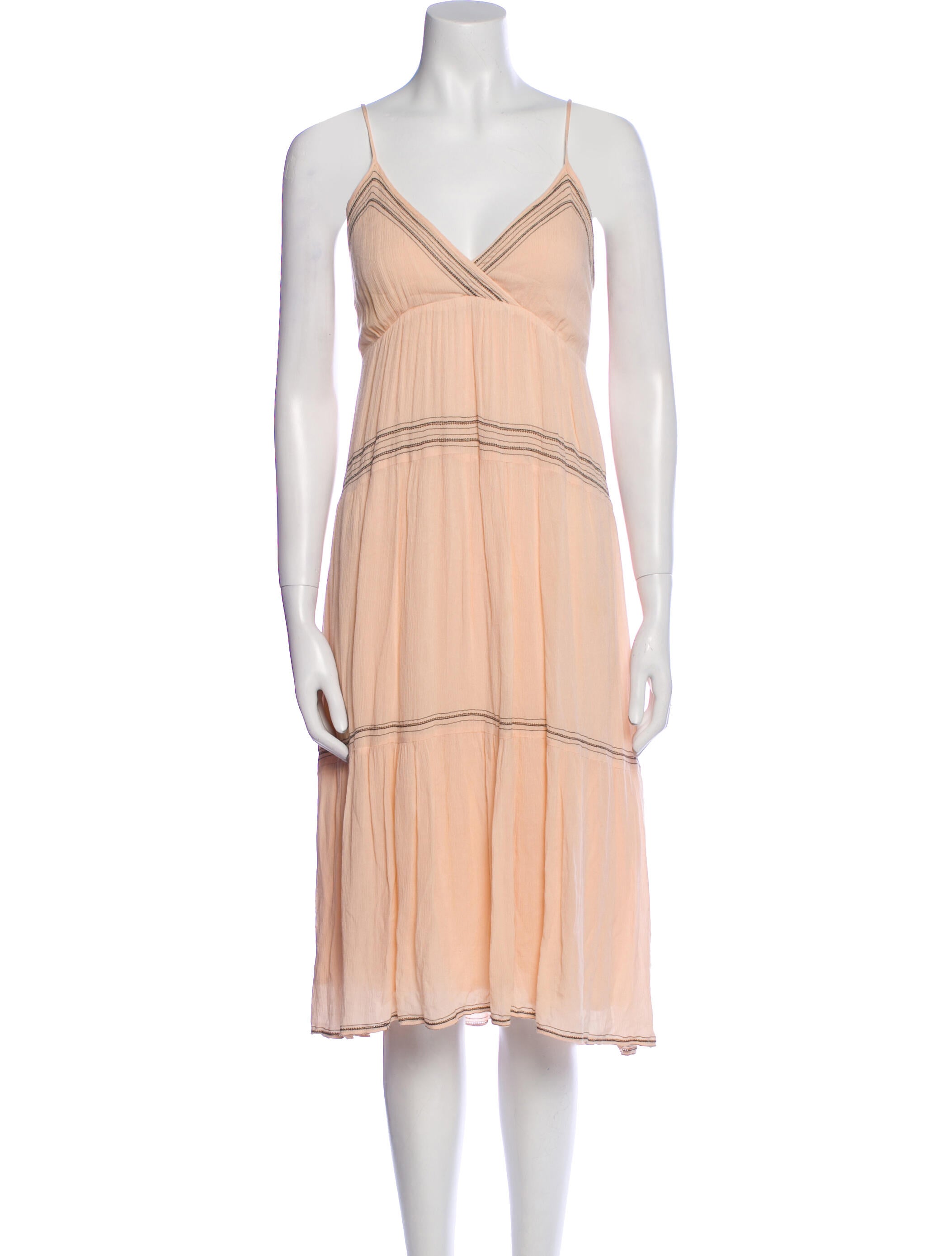 BA&SH V-Neck Knee-Length Dress