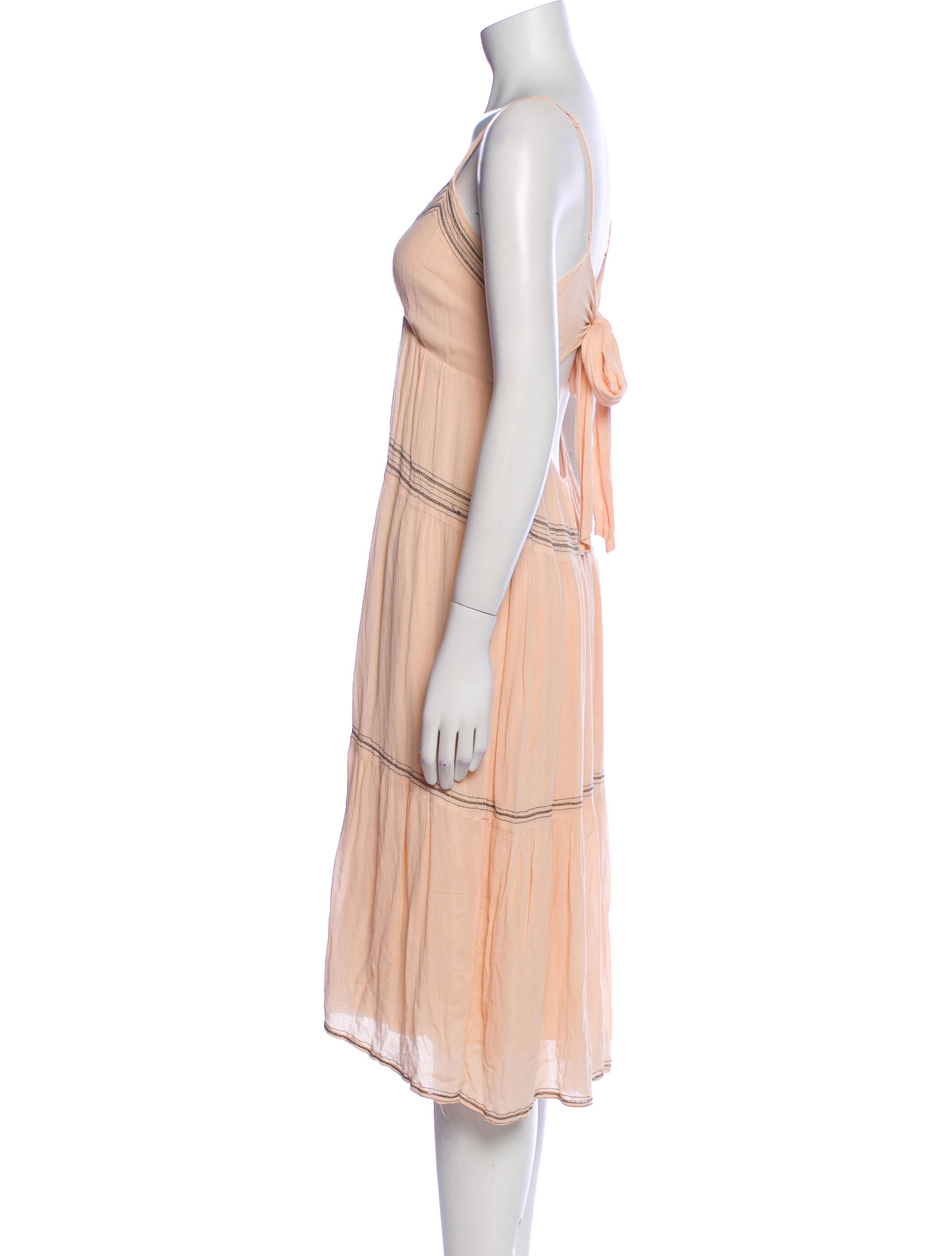 BA&SH V-Neck Knee-Length Dress