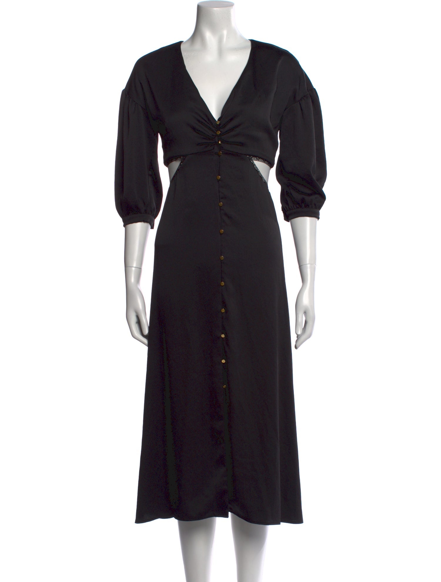 BA&SH V-Neck Midi Length Dress