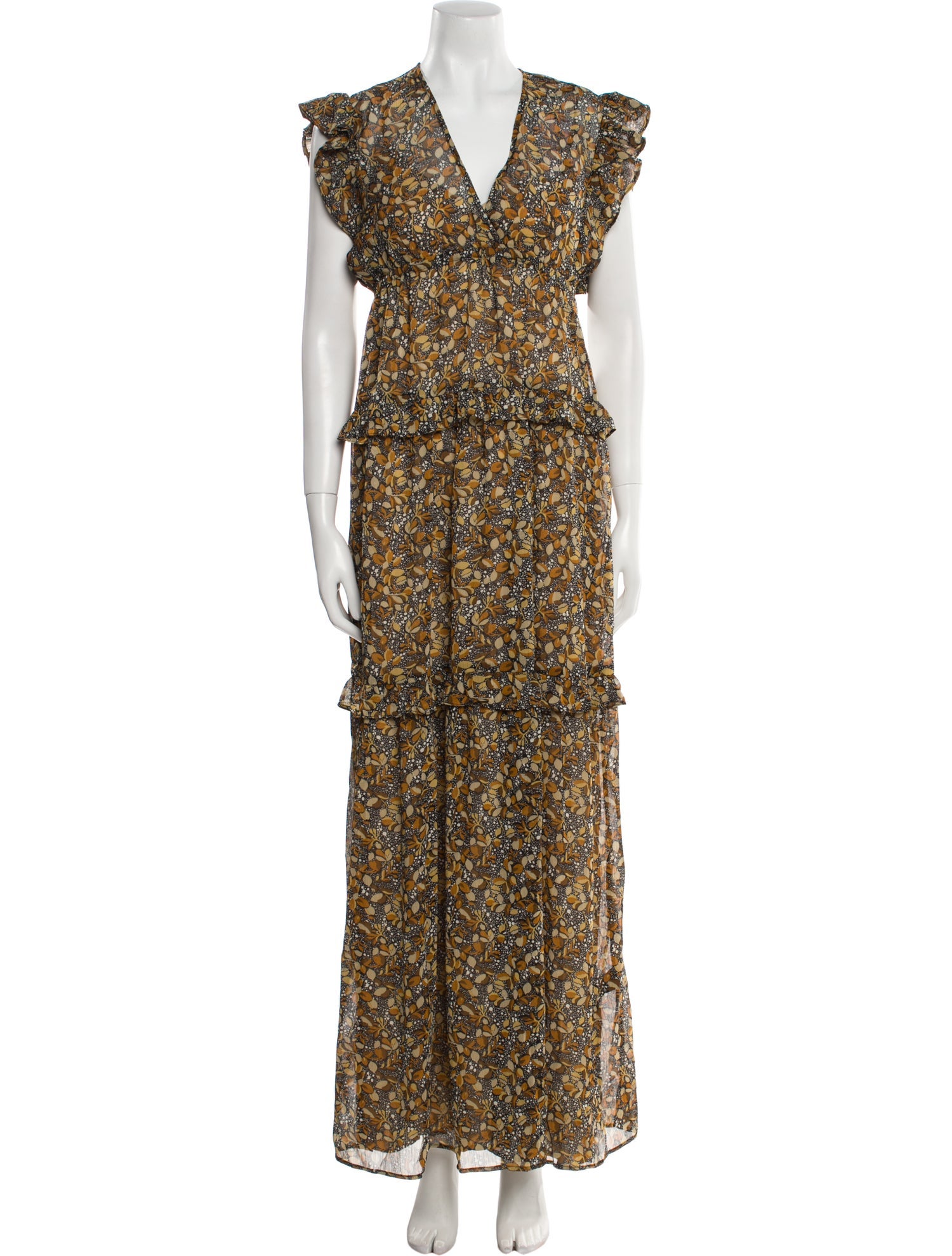 BA&SH Floral Print Long Dress w/ Tags