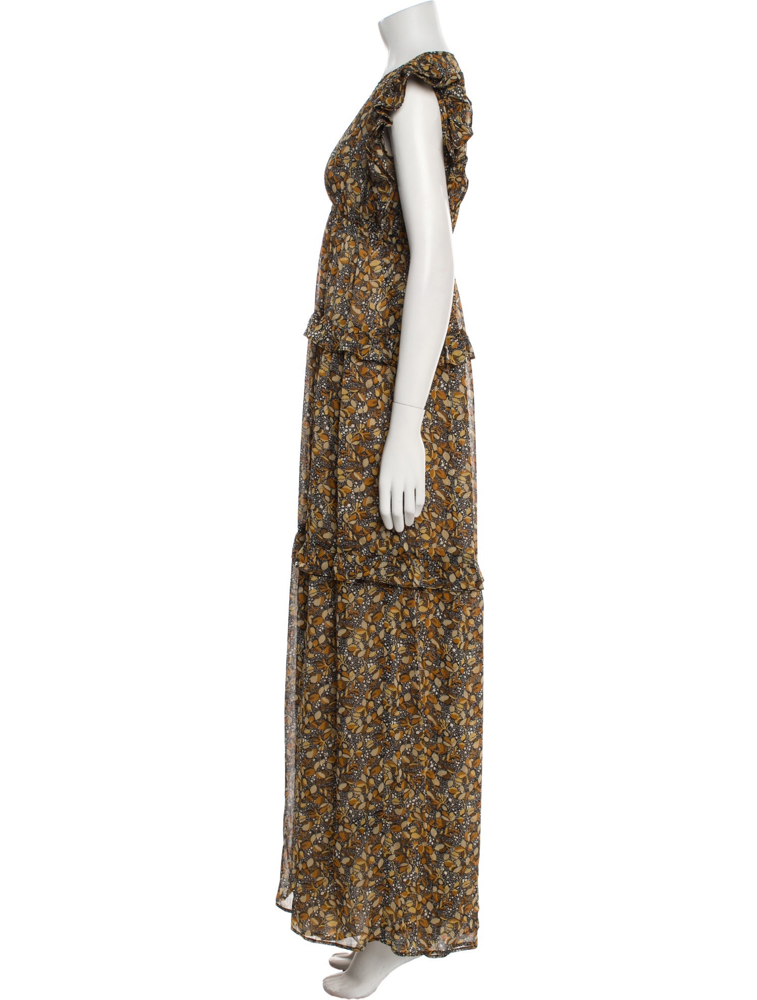 BA&SH Floral Print Long Dress w/ Tags