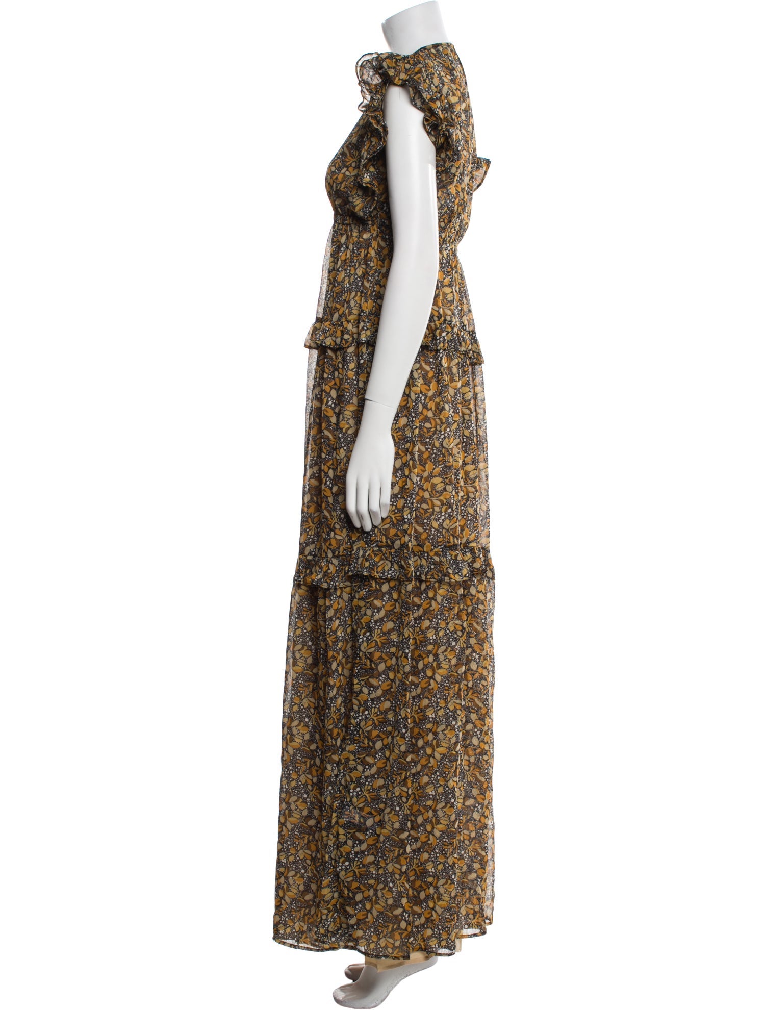 BA&SH Floral Print Long Dress w/ Tags