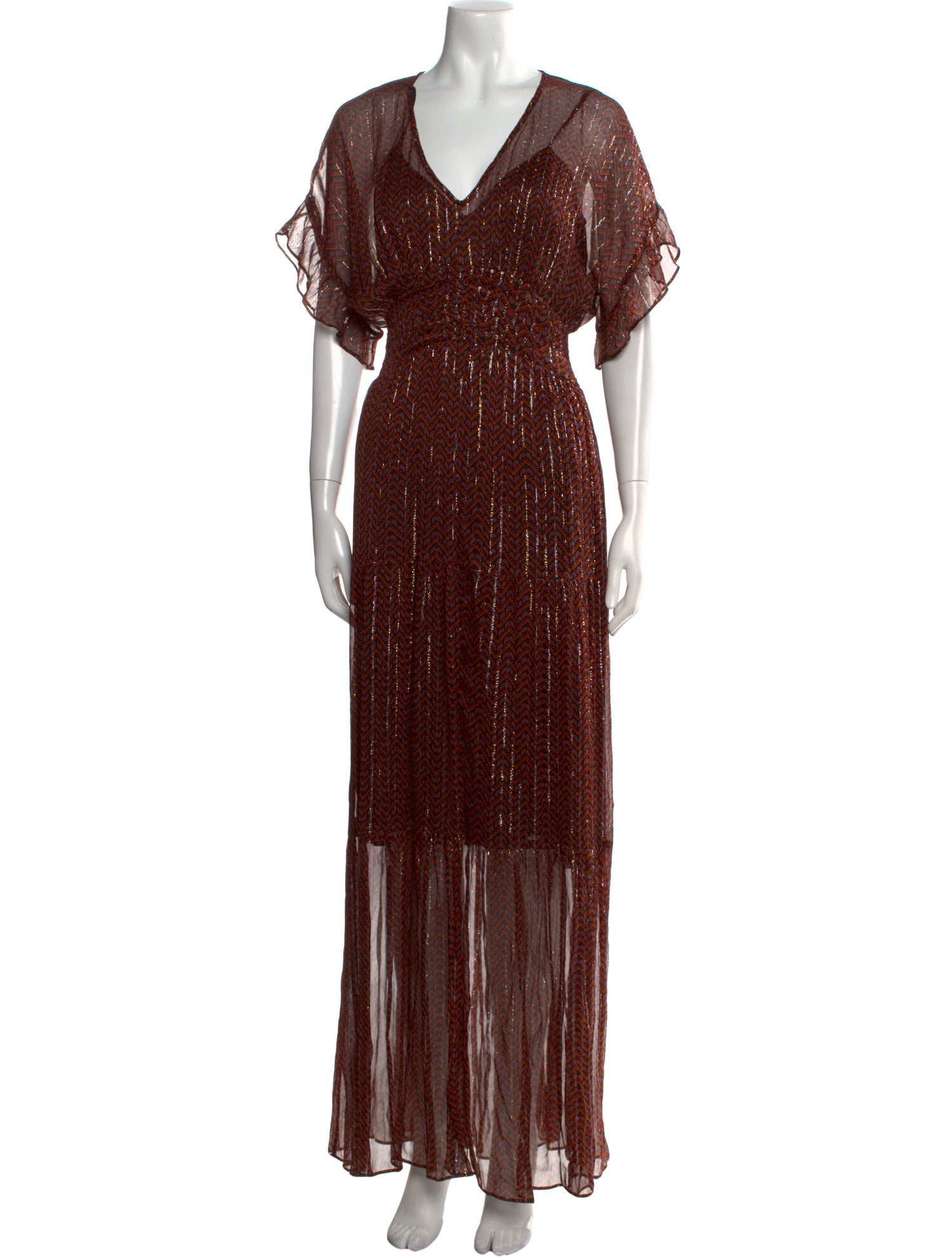 BA&SH V-Neck Long Dress w/ Tags