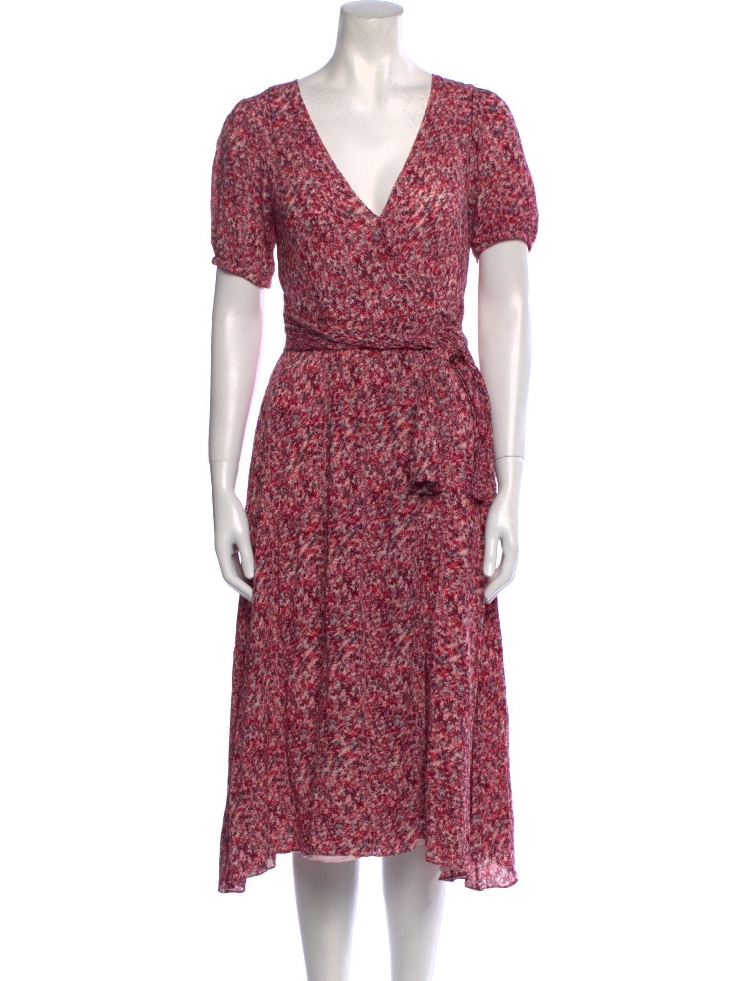 BA&SH Floral Print Midi Length Dress