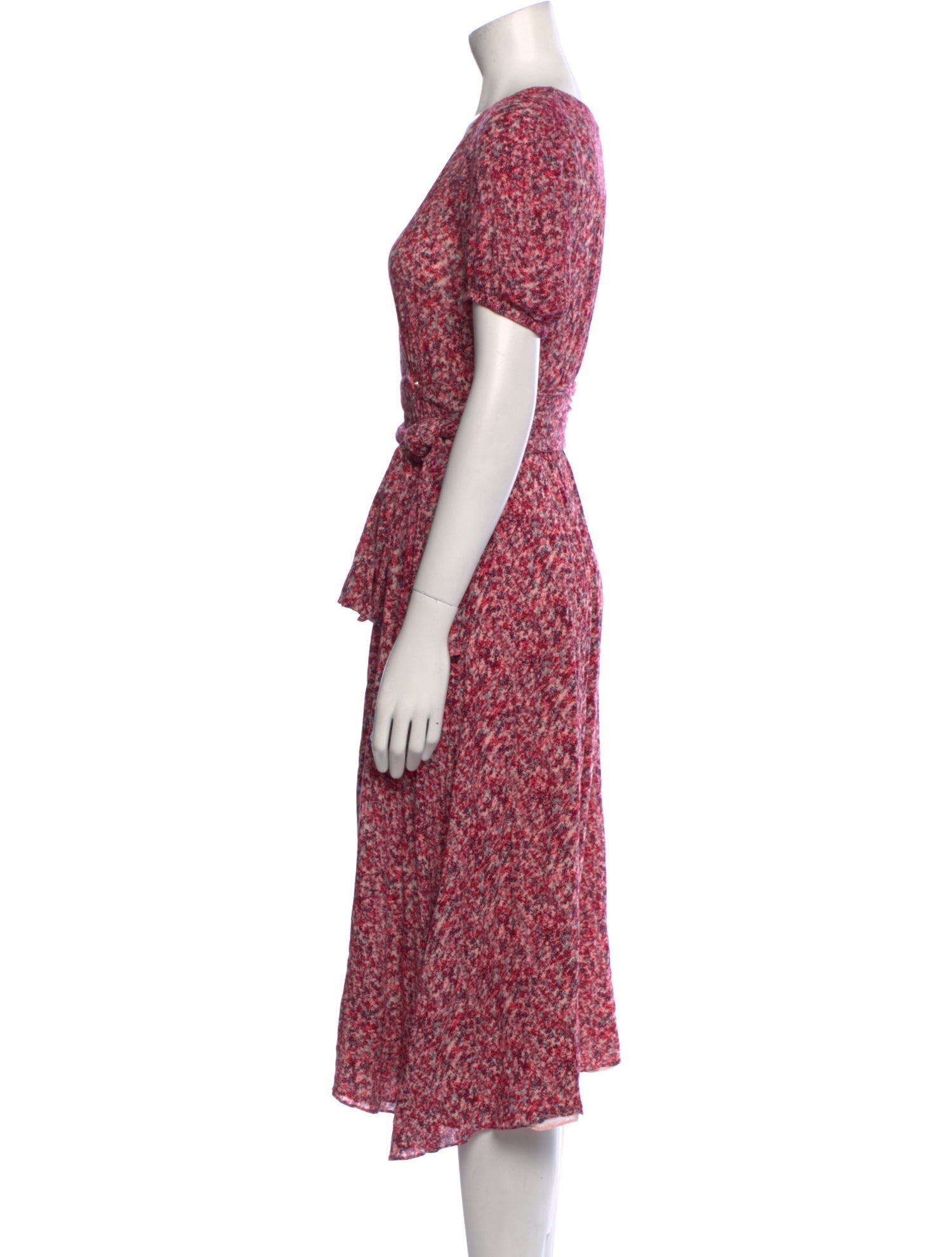 BA&SH Floral Print Midi Length Dress