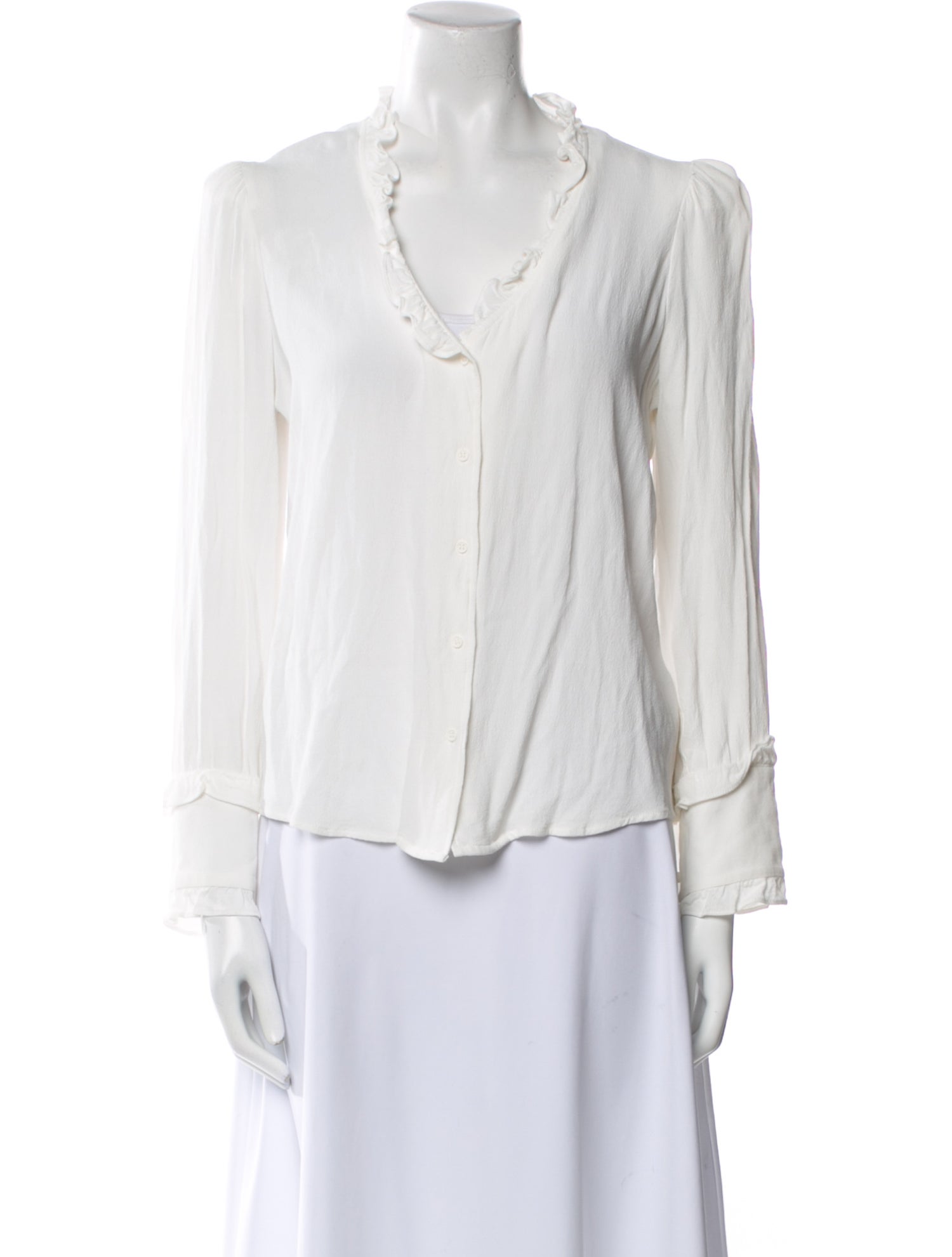 BA&SH V-Neck Three-Quarter Sleeve Blouse
