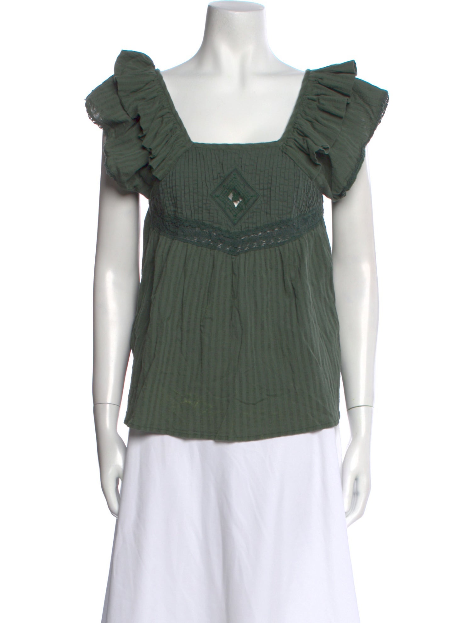 BA&SH Square Neckline Short Sleeve Blouse