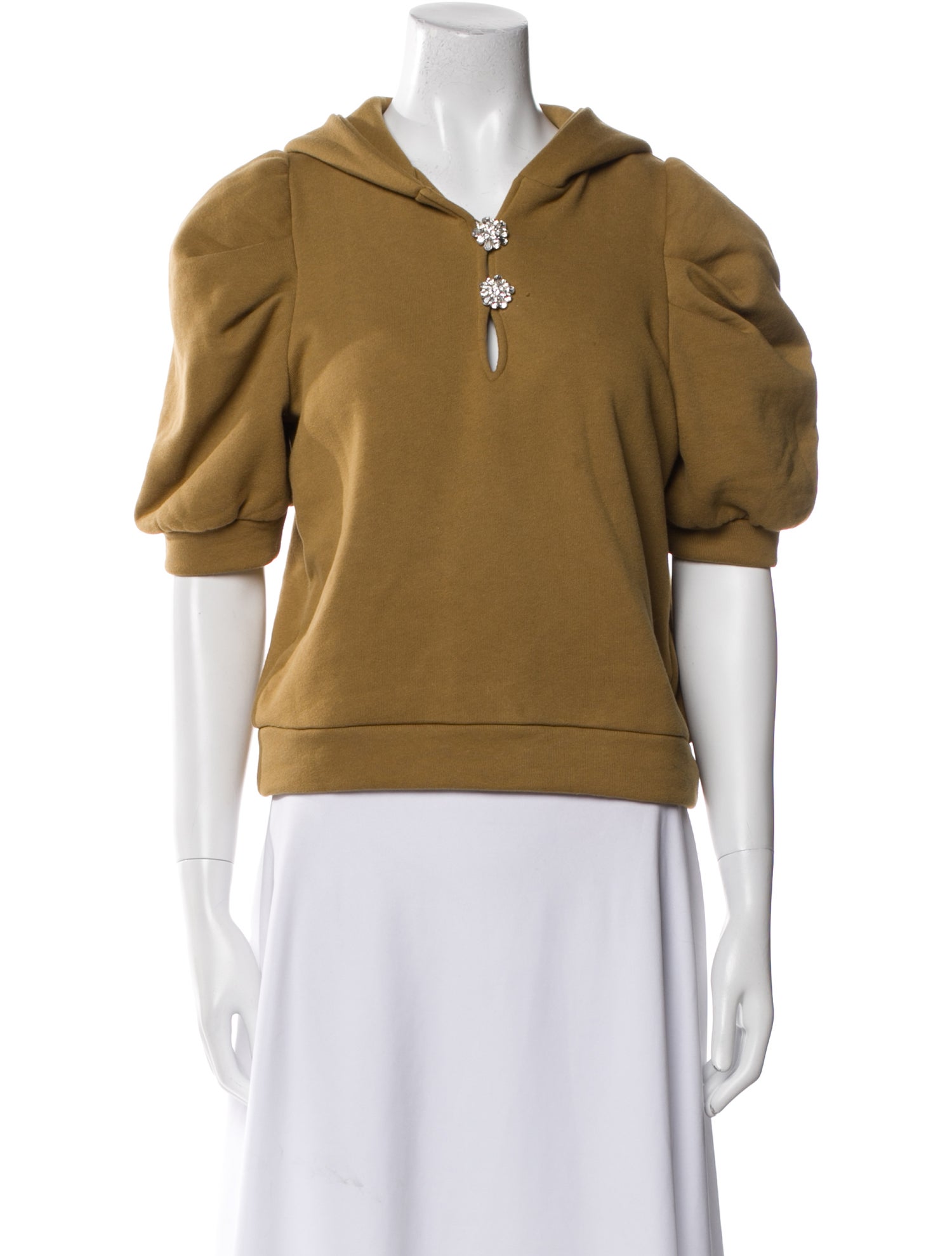 BA&SH V-Neck Short Sleeve Sweatshirt