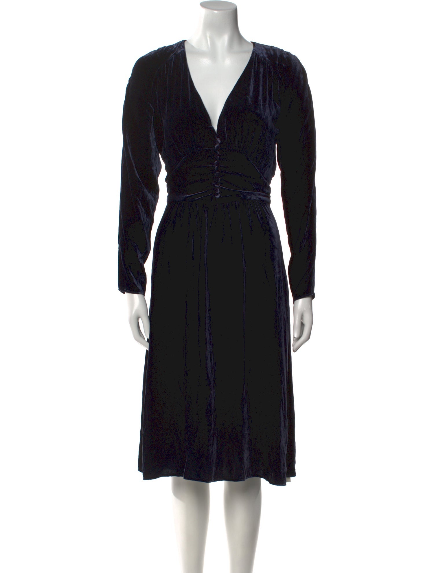 BA&SH V-Neck Midi Length Dress