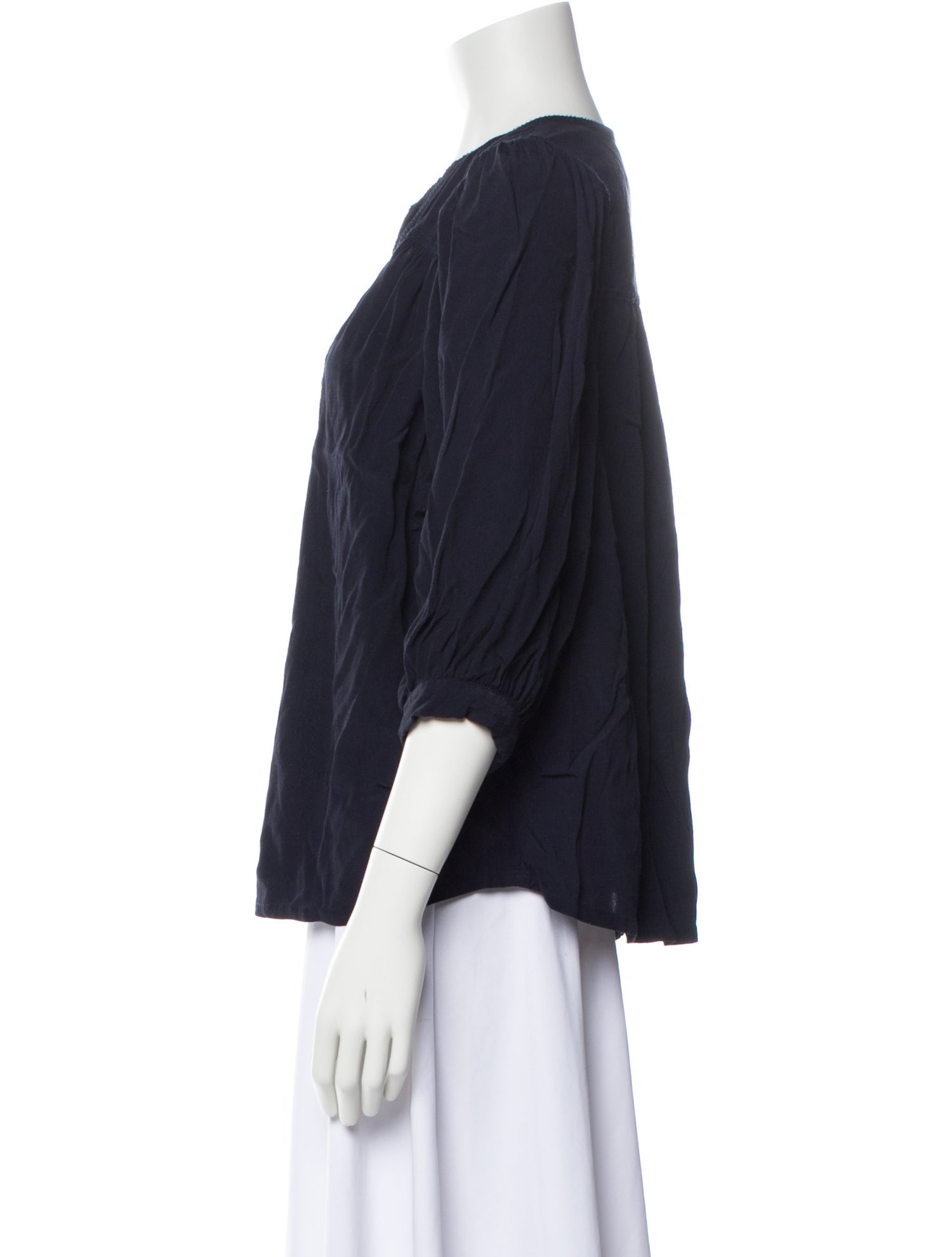 BA&SH V-Neck Three-Quarter Sleeve Blouse