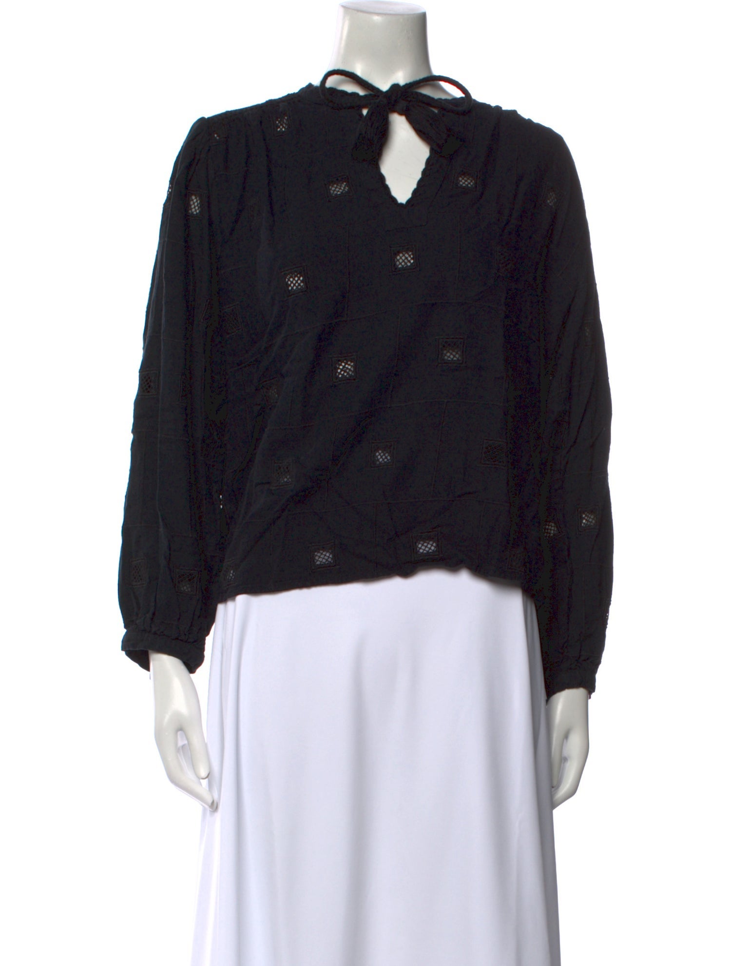 BA&SH Mock Neck Long Sleeve Blouse