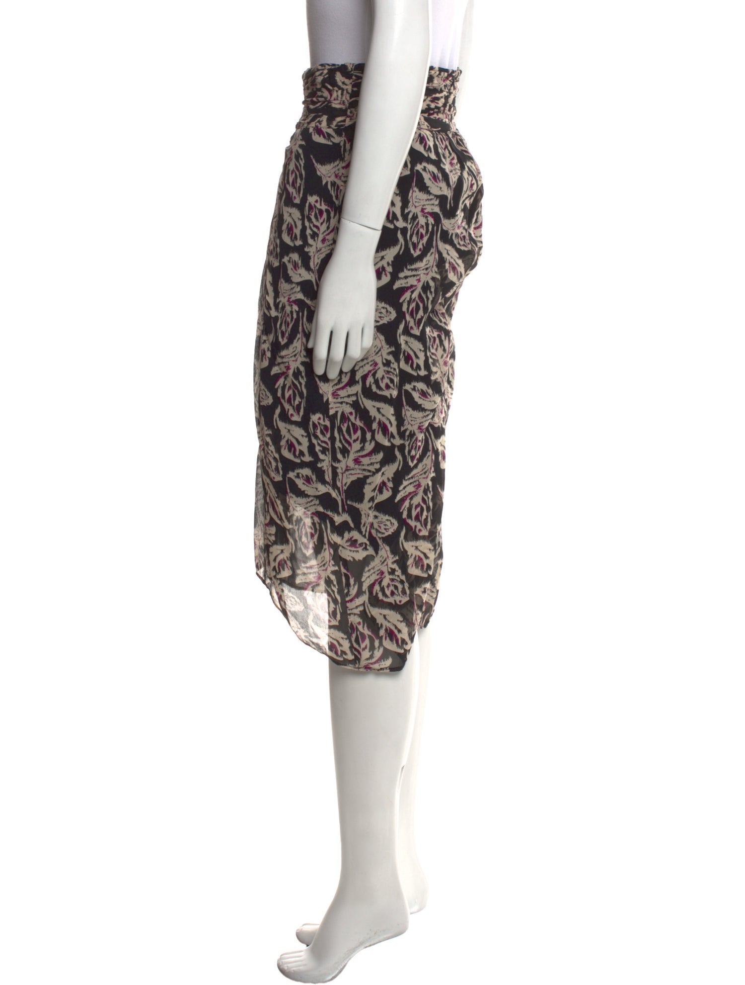 BA&SH Floral Print Knee-Length Skirt