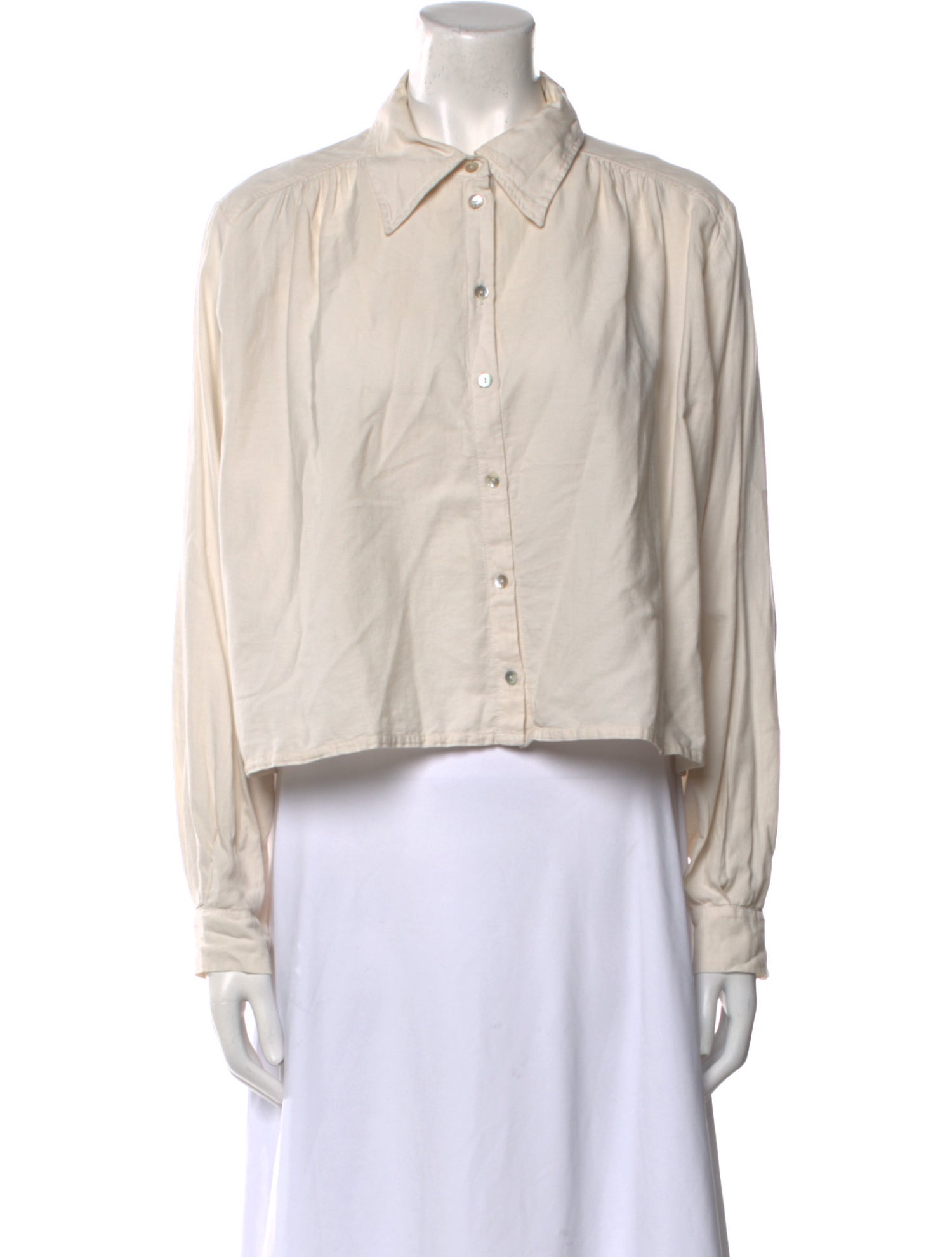 BA&SH Long Sleeve Crop Top