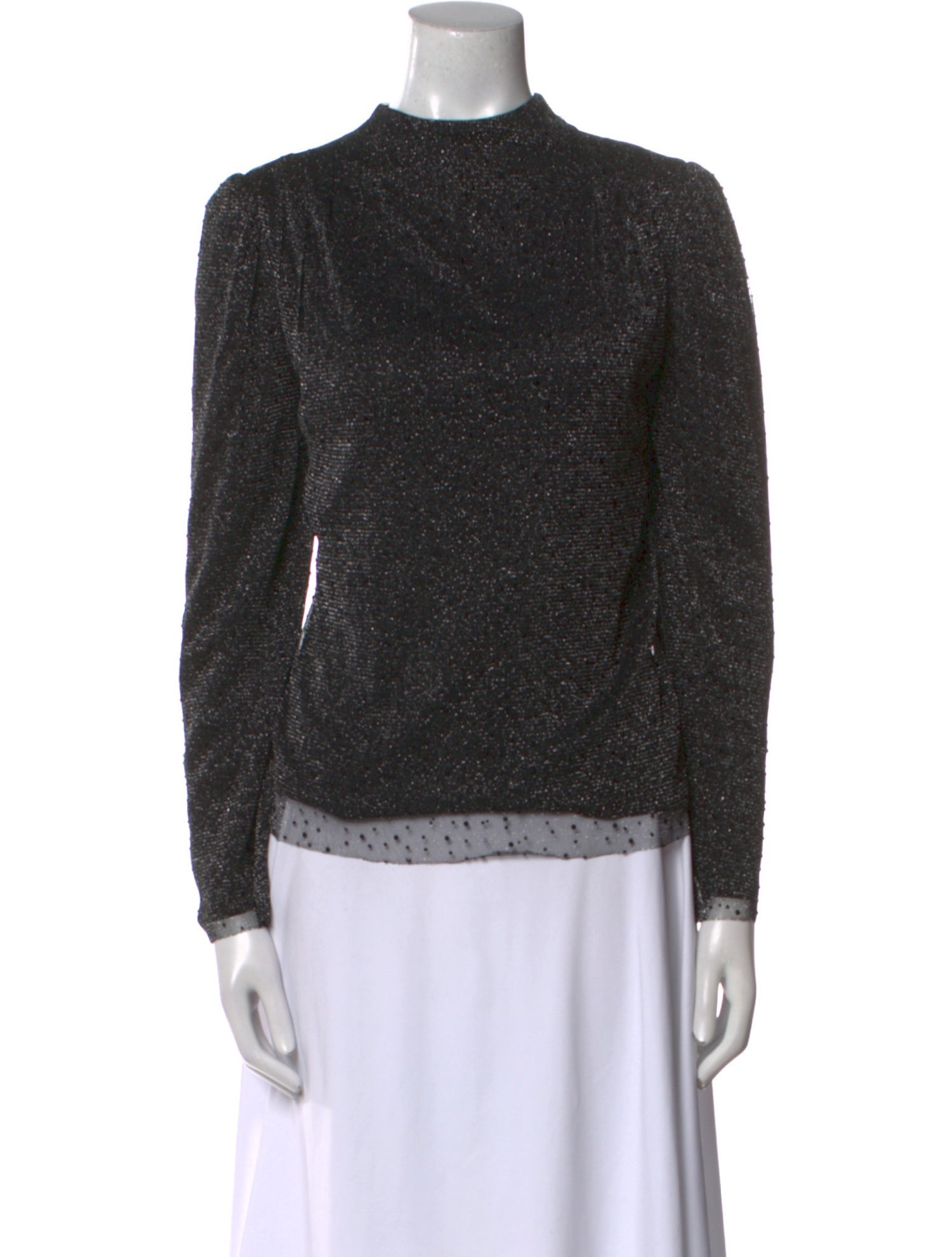 BA&SH Mock Neck Long Sleeve Sweatshirt