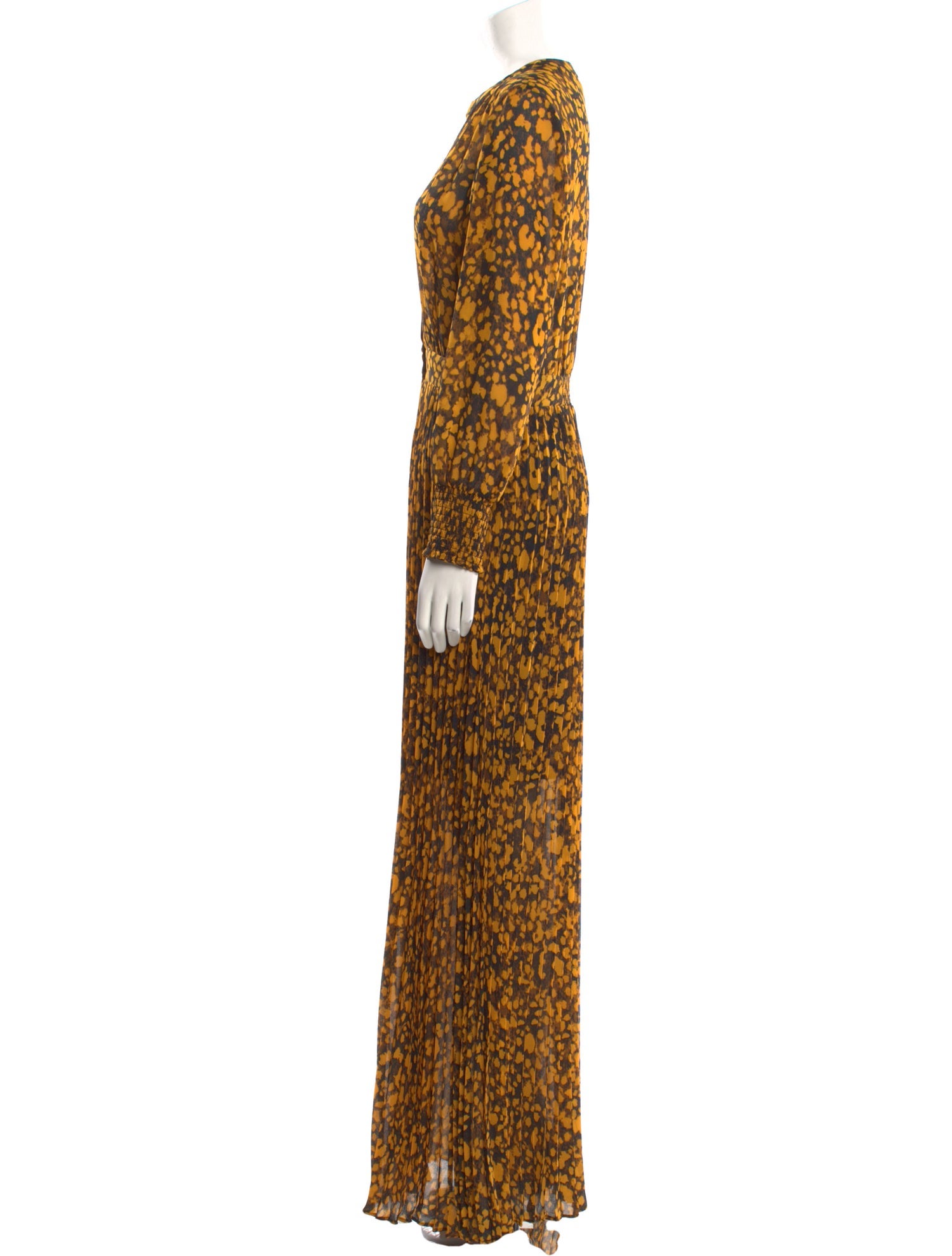 BA&SH Animal Print Long Dress