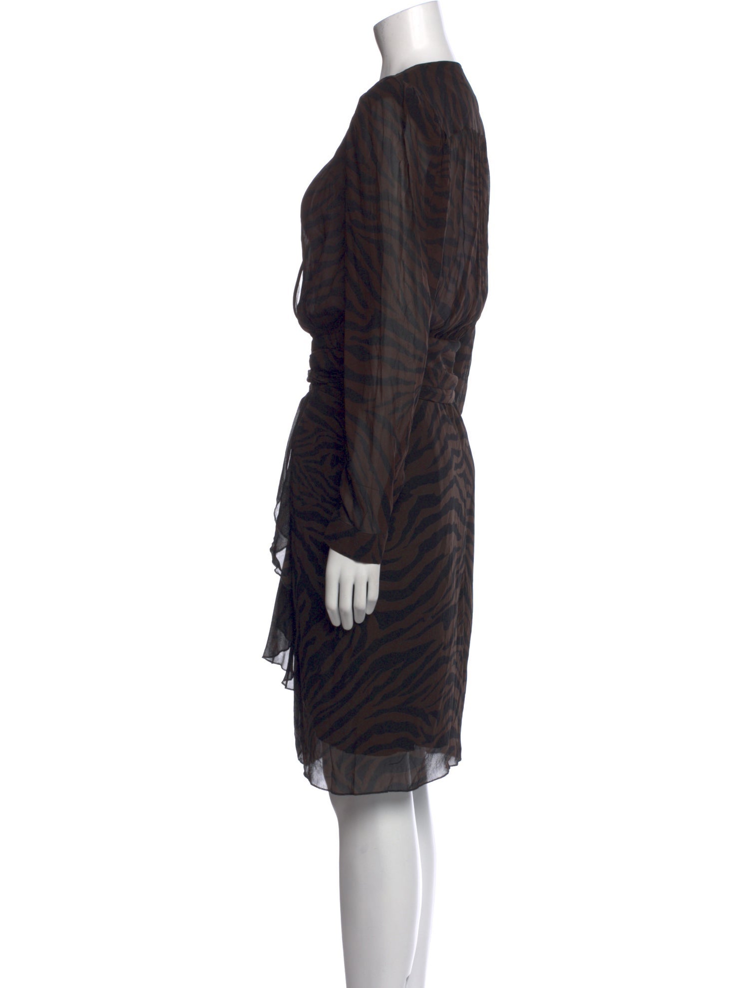 BA&SH Animal Print Knee-Length Dress
