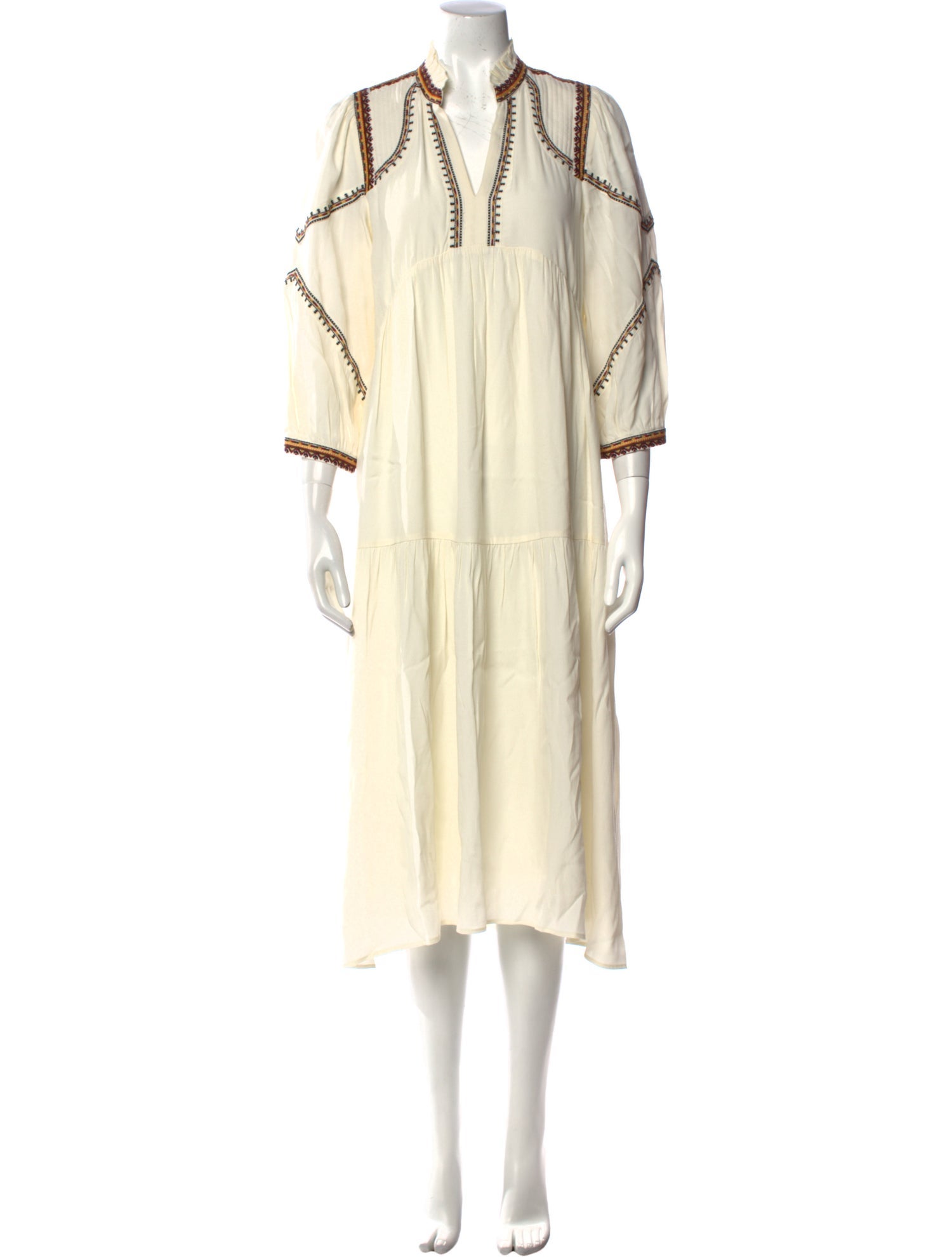 BA&SH V-Neck Midi Length Dress