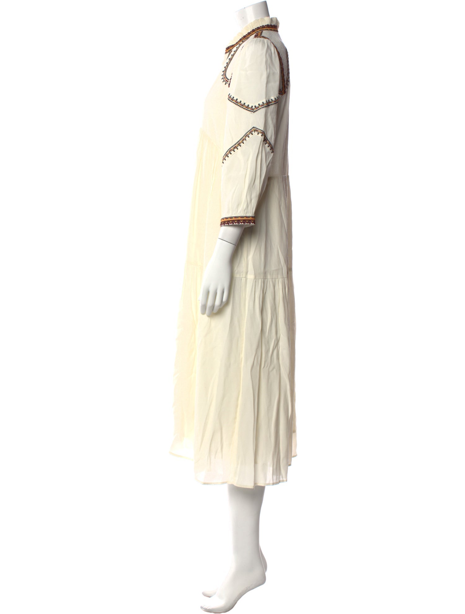 BA&SH V-Neck Midi Length Dress