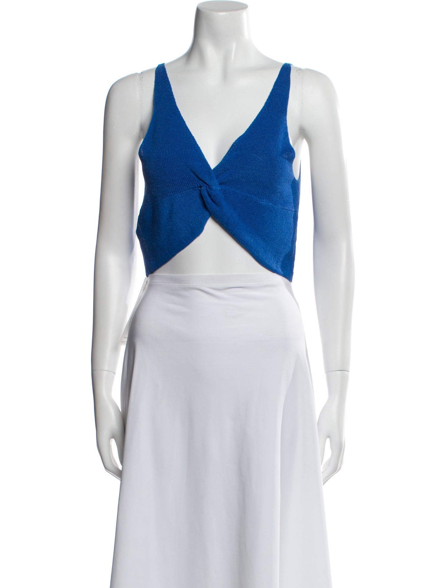 BA&SH Linen V-Neck Crop Top