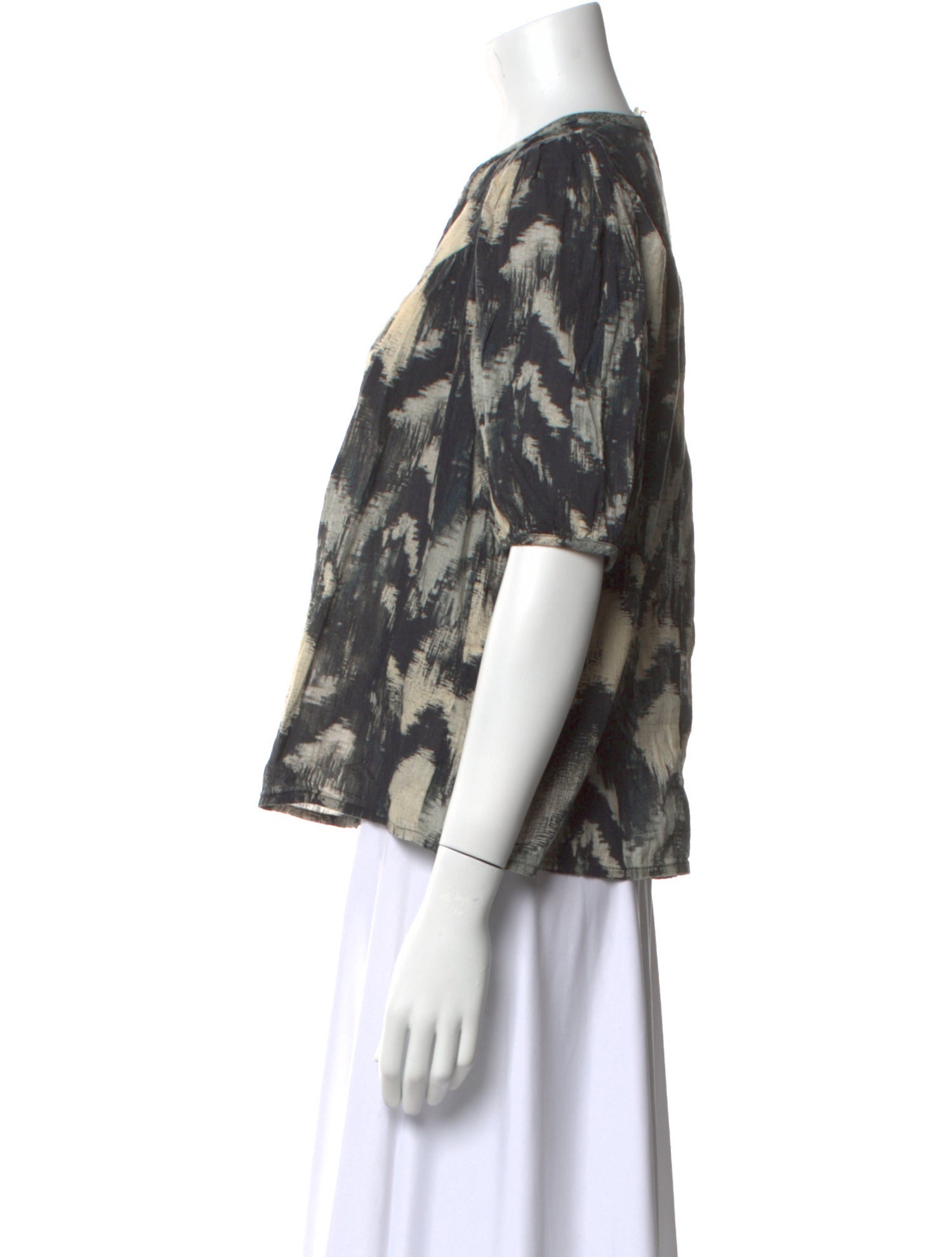 BA&SH Printed V-Neck Blouse