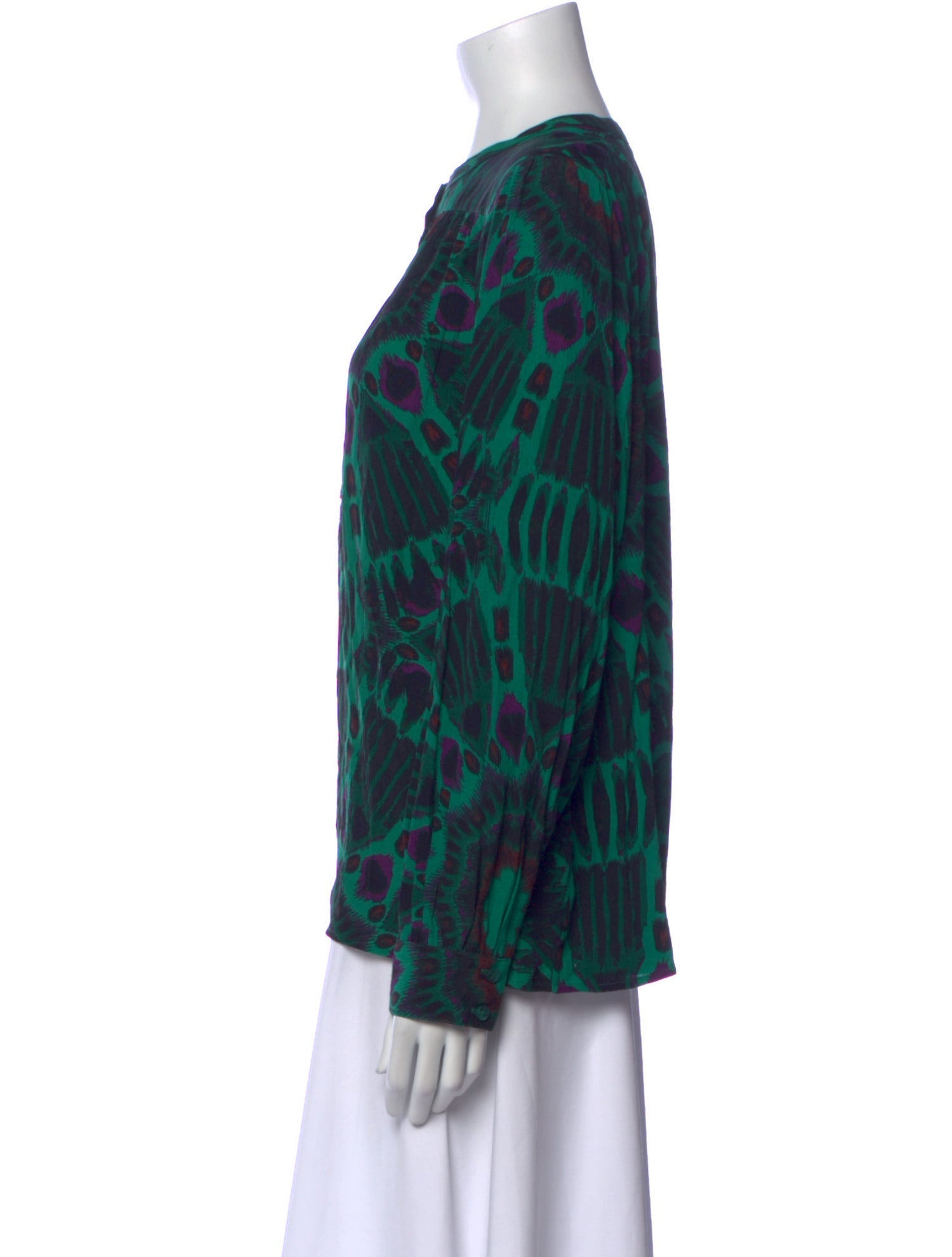 BA&SH Printed Crew Neck Blouse