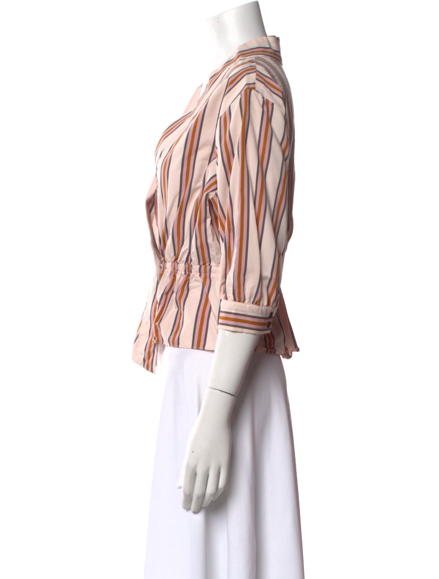 BA&SH Striped V-Neck Crop Top