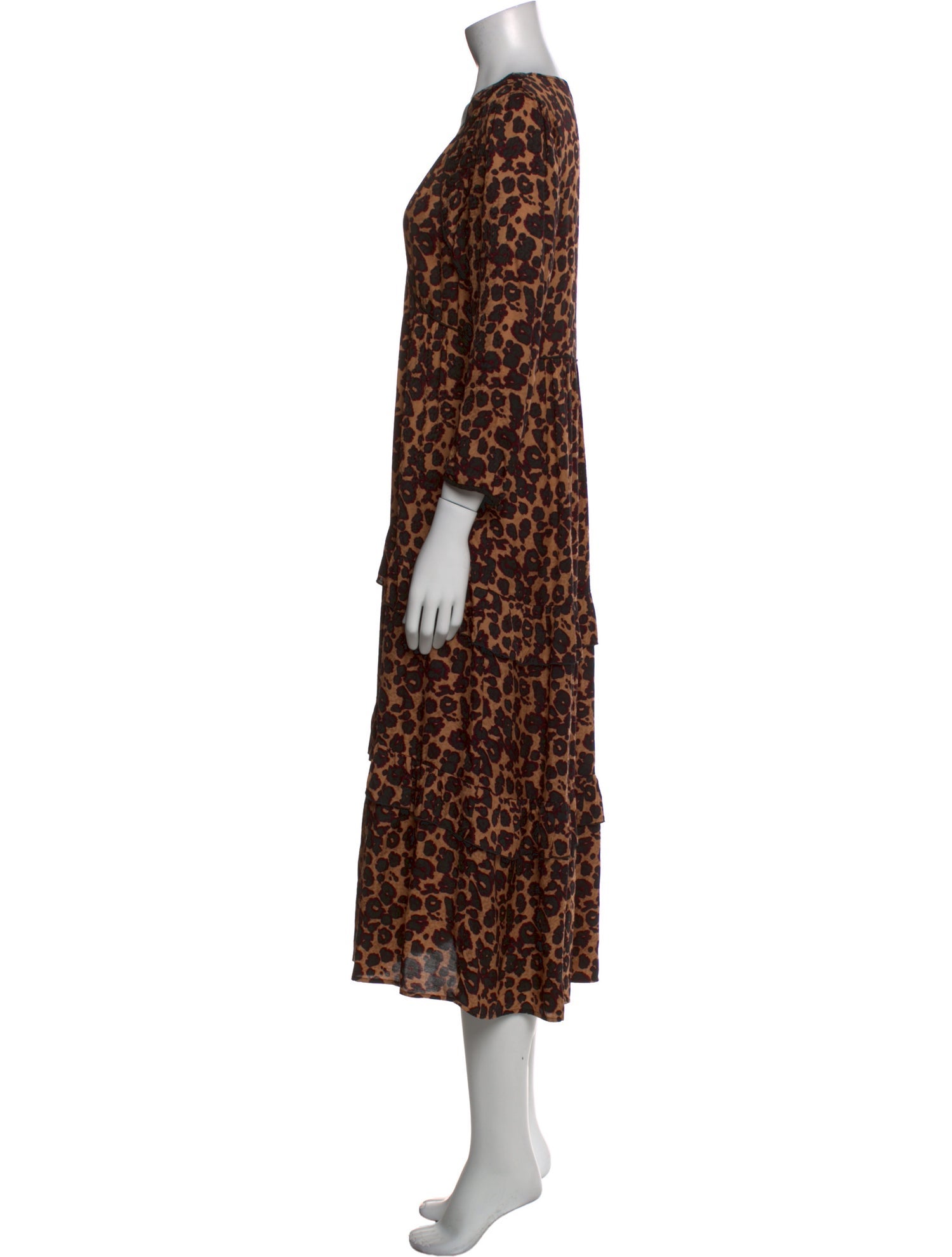 BA&SH Printed Midi Length Dress