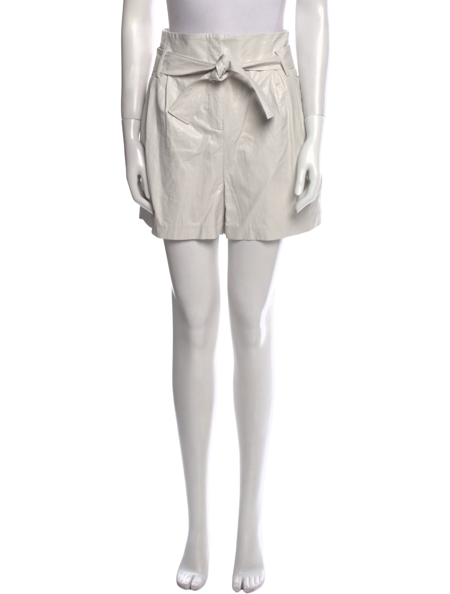 BA&SH Leather Mini Shorts