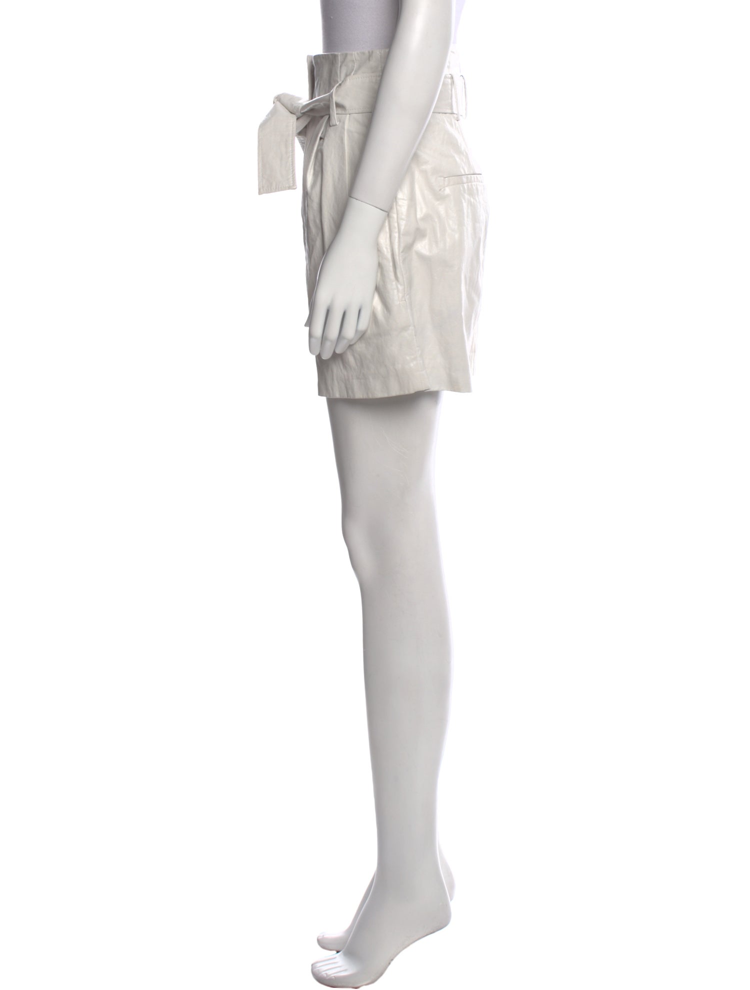 BA&SH Leather Mini Shorts